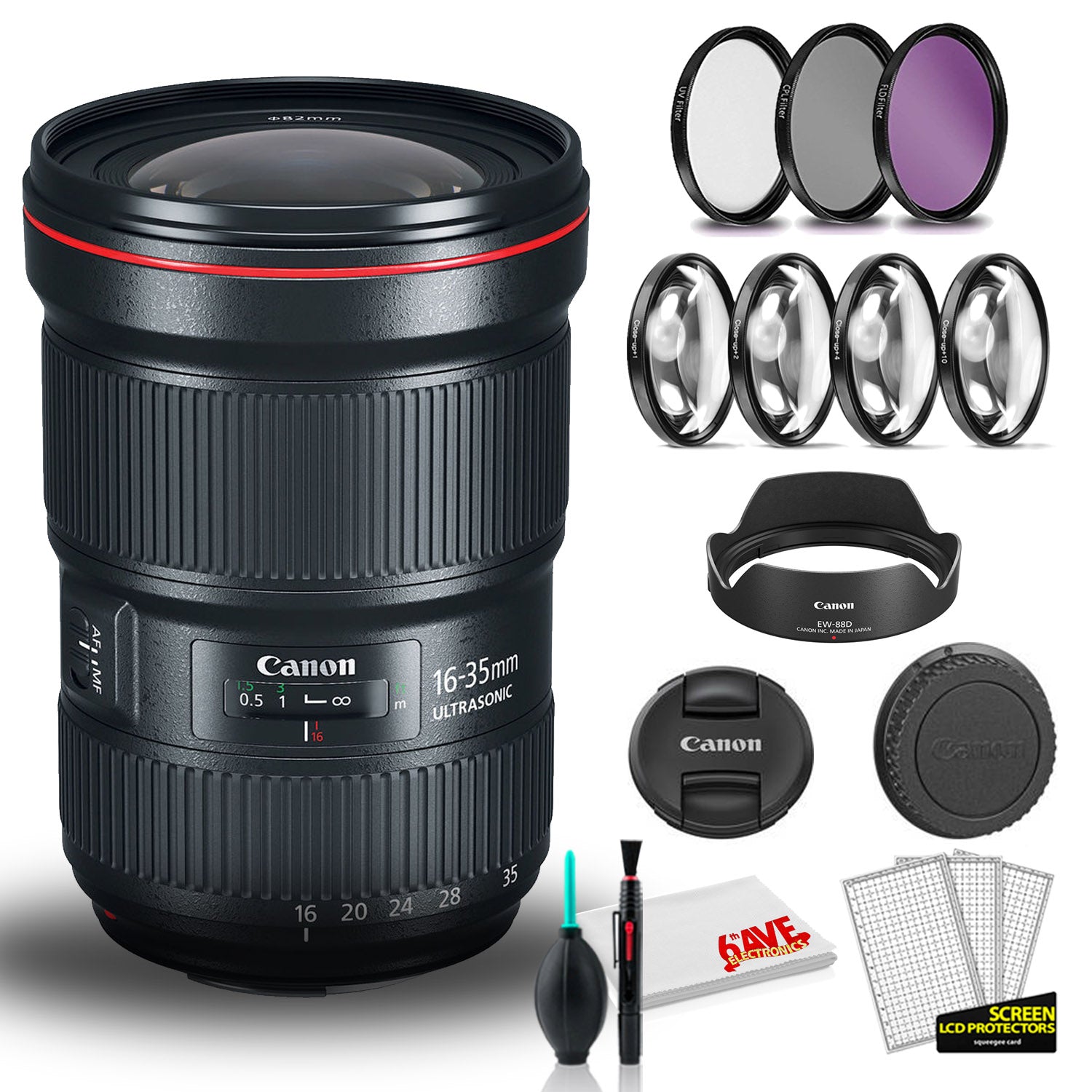 Canon EF 16-35mm f/2.8L III USM Lens (International Model) with Filter Kits