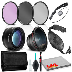 25mm Essential Accessory Kit with Wide Angle Lens, Telephoto Lens Bundle