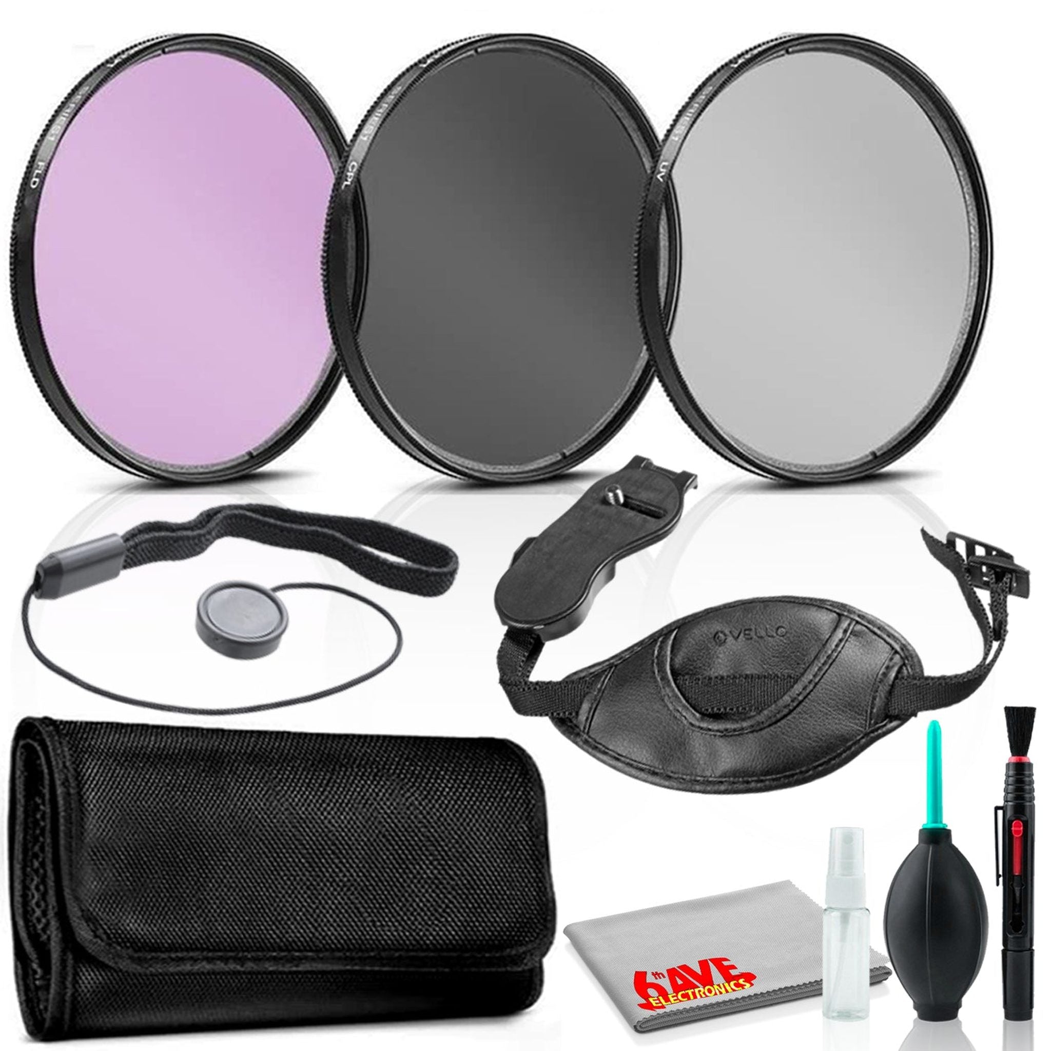 30.5mm Filter Kit with Hand Strap, Lens Cap Keeper Bundle