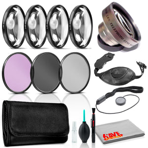 43mm Essential Accessory Kit with Close Up Lens Set, Telephoto Lens Bundle