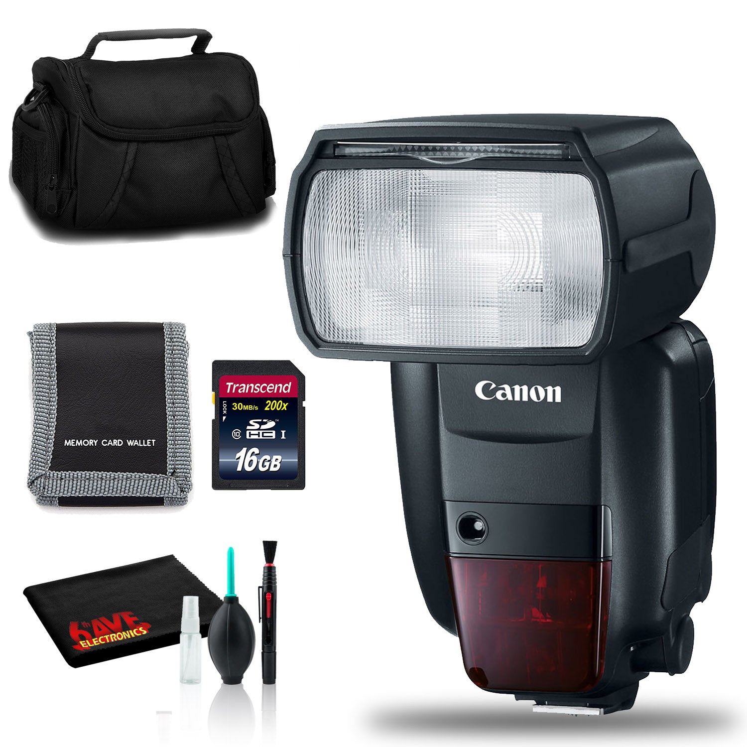 Canon Speedlite 600EX II-RT (Intl Model) Includes Bag, 16GB SD Memory, and More