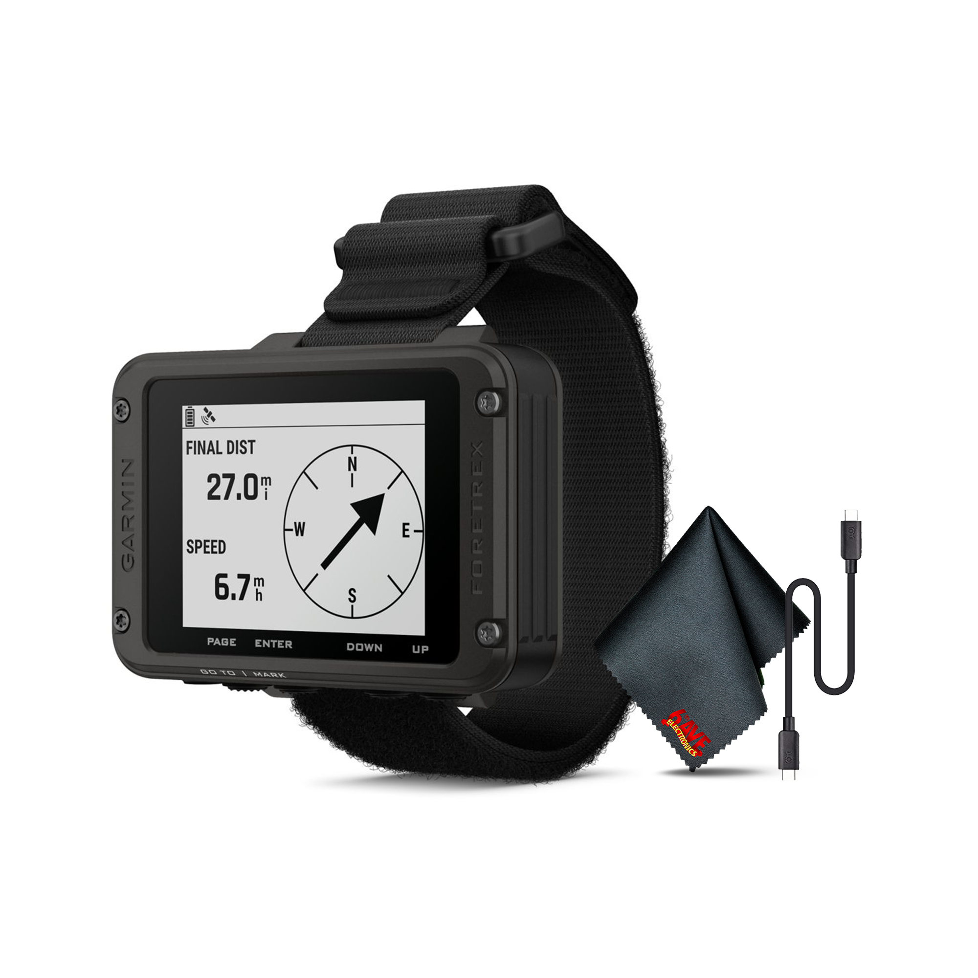 Garmin Foretrex 801 with 6Ave Cleaning Cloth