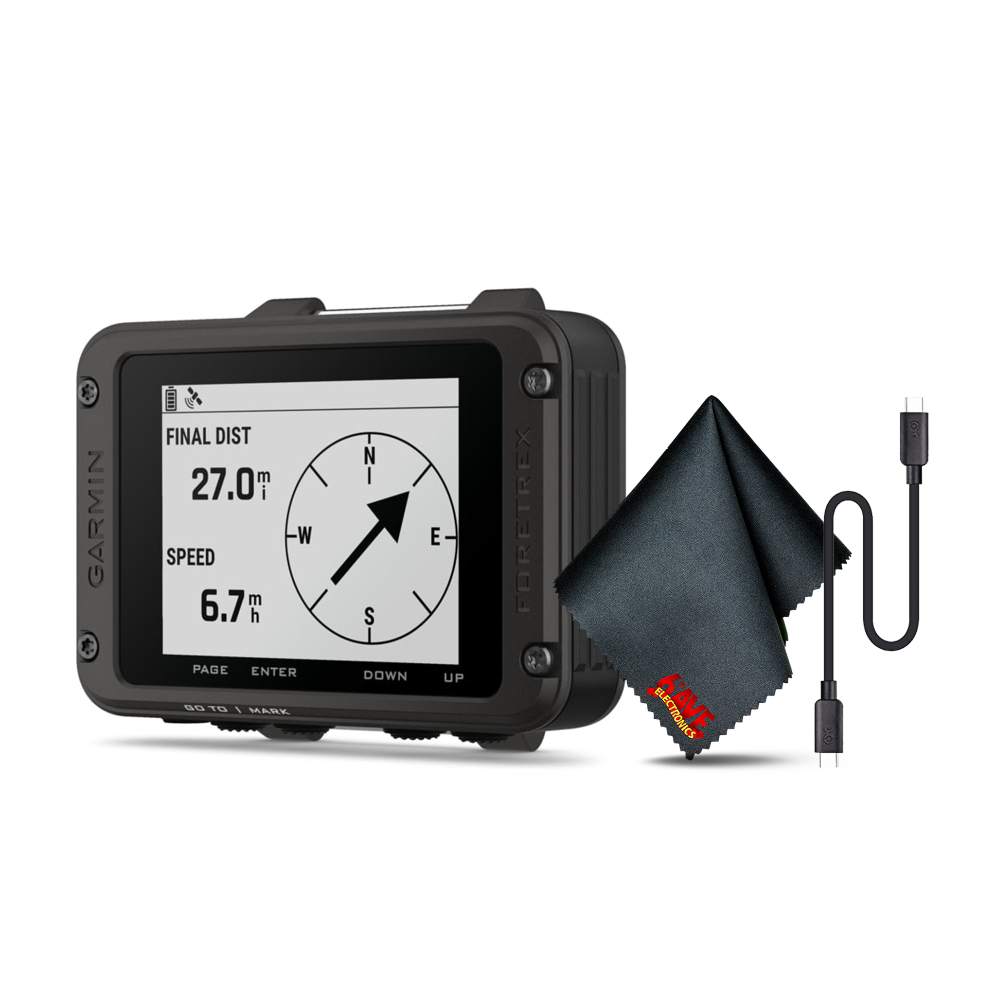 Garmin Foretrex 801 No Strap with 6Ave Cleaning Cloth Garmin