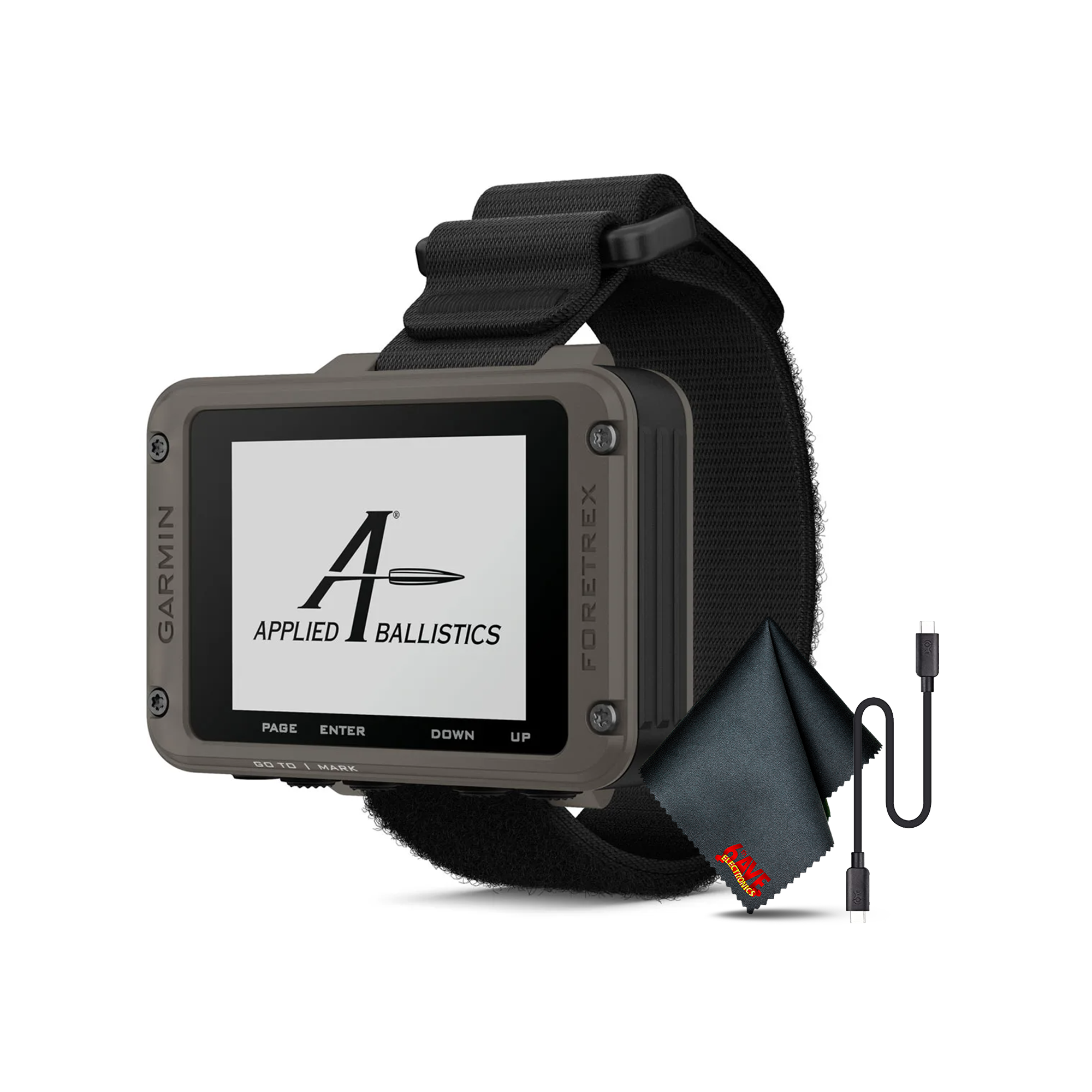 Garmin Foretrex 901 Ballistic Edition with 6Ave Cleaning Cloth