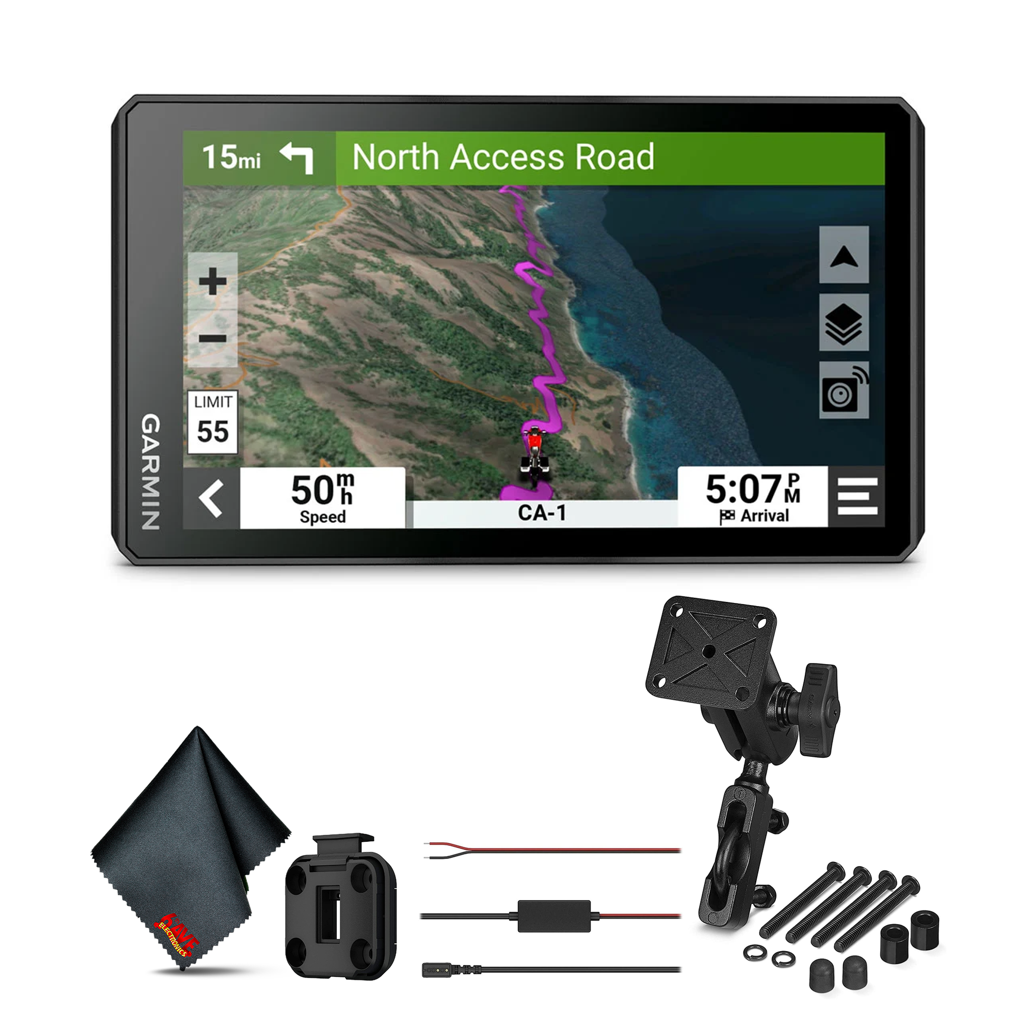 Garmin Zumo XT2 MT-S with 6Ave Cleaning Cloth Garmin