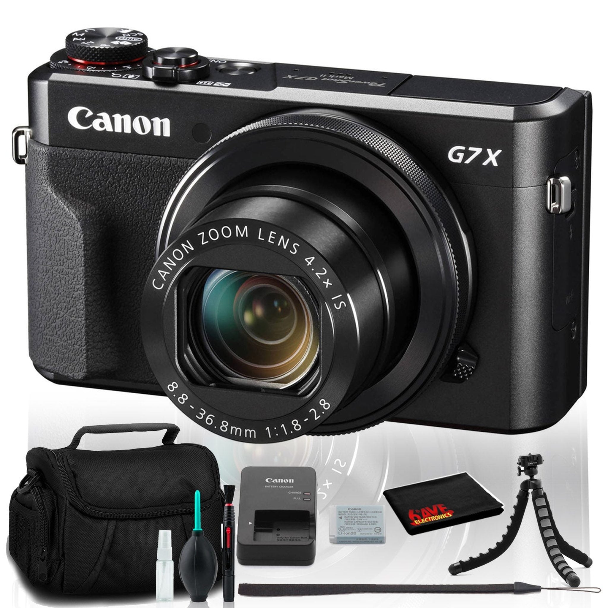 Canon PowerShot G7 X Mark II Digital Camera Intl Model With Case and Tripod