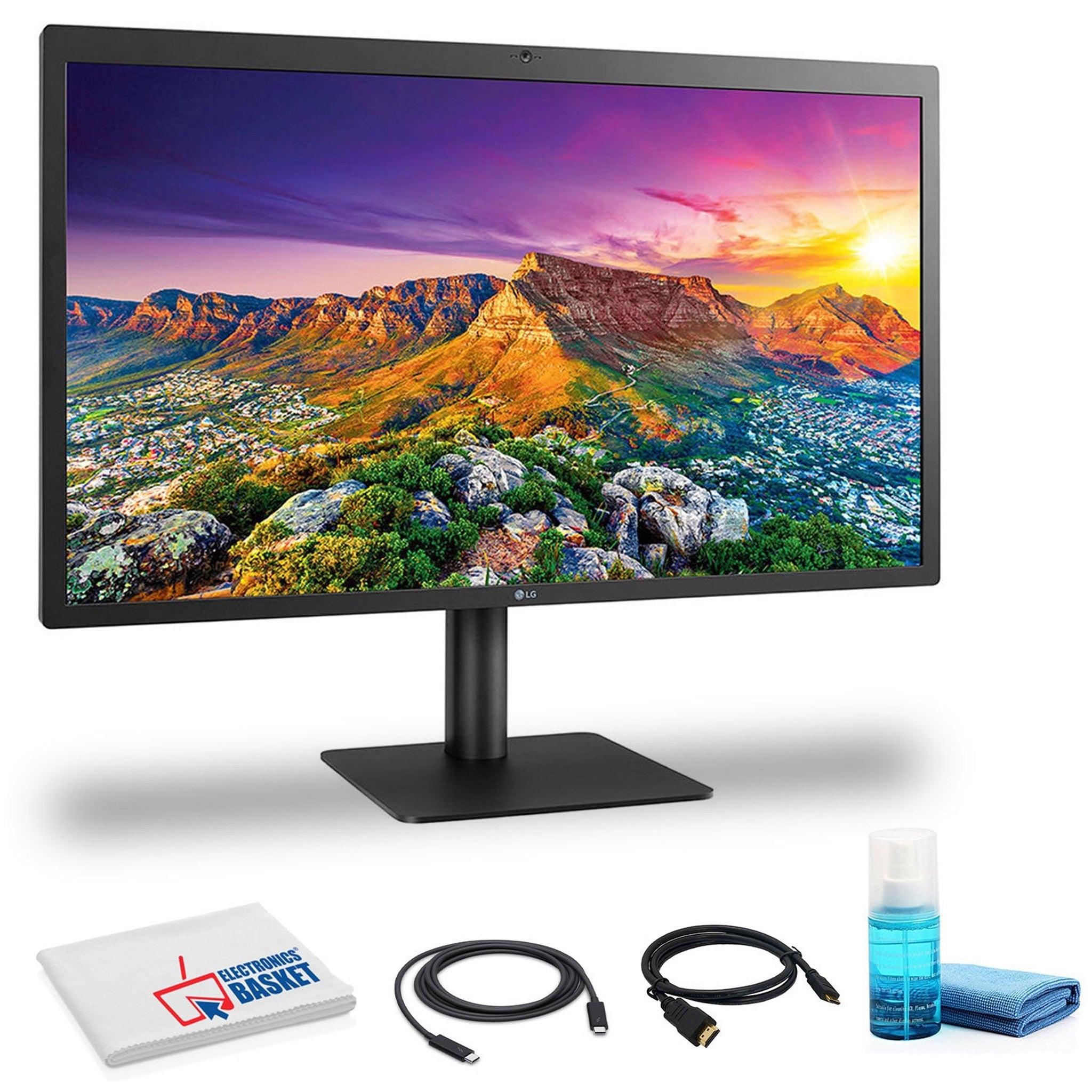 LG UltraFine 27MD5KL-B 27" 16:9 5K IPS Monitor With Microfiber Cloth, Cleaning Spray, and HDMI Cable