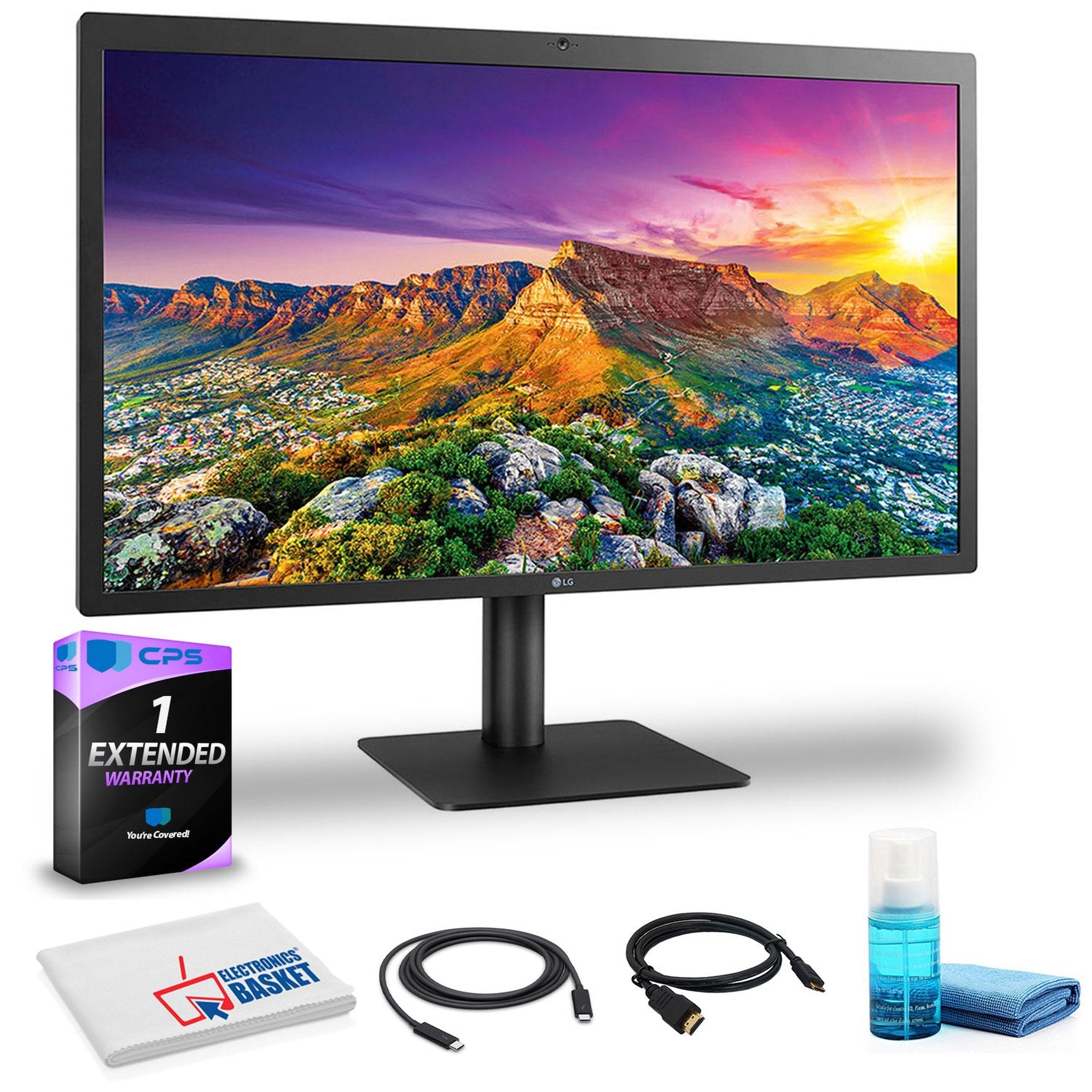 LG UltraFine 27MD5KL-B 27" 16:9 5K IPS Monitor With Cloth, Cleaning Spray, HDMI Cable, and 1-Year Extended Warranty