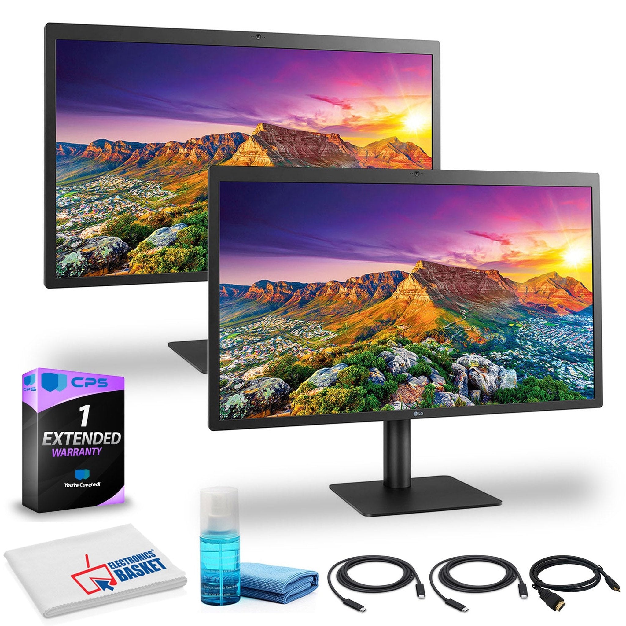 LG UltraFine 27MD5KL-B 27" 16:9 5K IPS Dual Monitor With Cleaning Kit, HDMI Cable, and 1-Year Extended Warranty