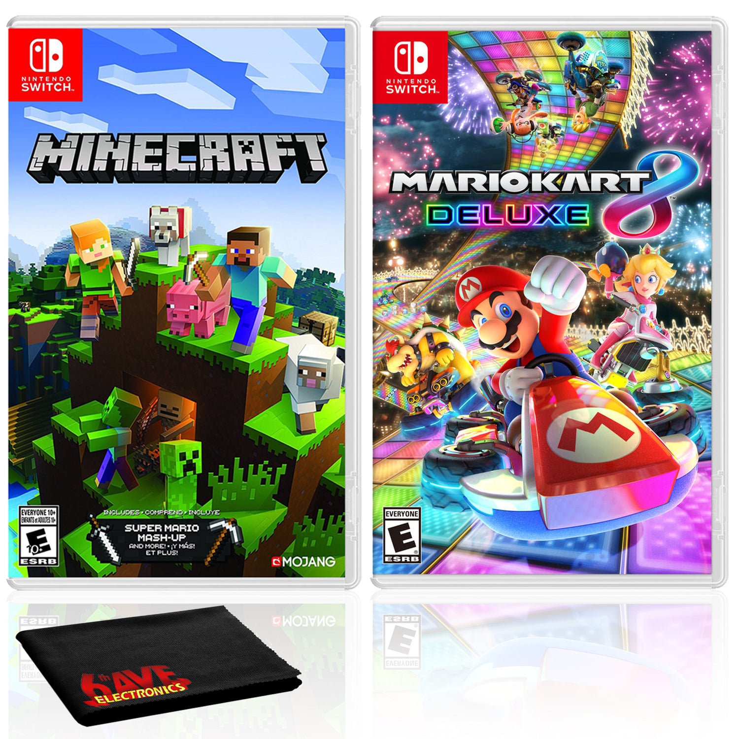Minecraft + Mario Kart 8 Deluxe - Two Game Bundle - Nintendo Switch