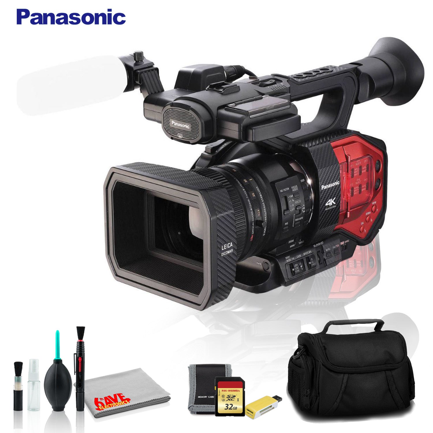 Panasonic AG-DVX200 4K Handheld Camcorder with Four Thirds Sensor and Integrated Zoom Lens - Deluxe Kit