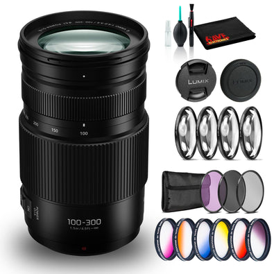 Panasonic Lumix G Vario 100-300mm f/4-5.6 II POWER O.I.S. Lens with Filter Kit