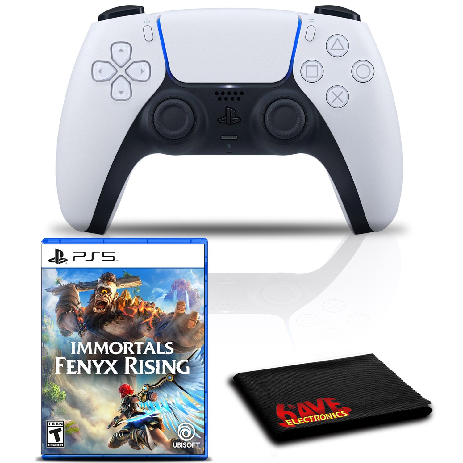PlayStation 5 DualSense Wireless Controller Bundle with Immortals Fenyx Rising