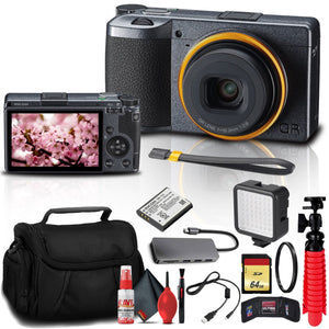 Ricoh GR III Street Edition Camera with 64GB Card, Bag, Tripod, and LED Light Ricoh