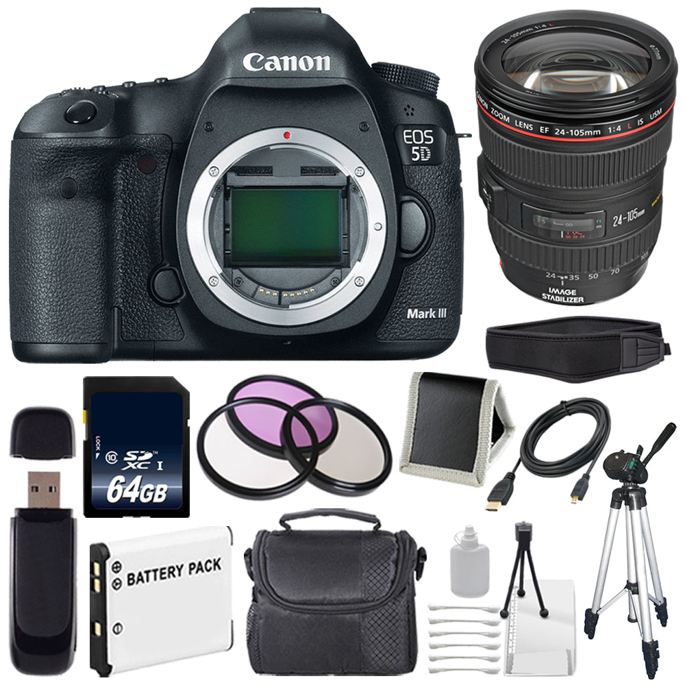 Canon EOD 5D III Digital Camera + 24-105mm Lens Deluxe Kit