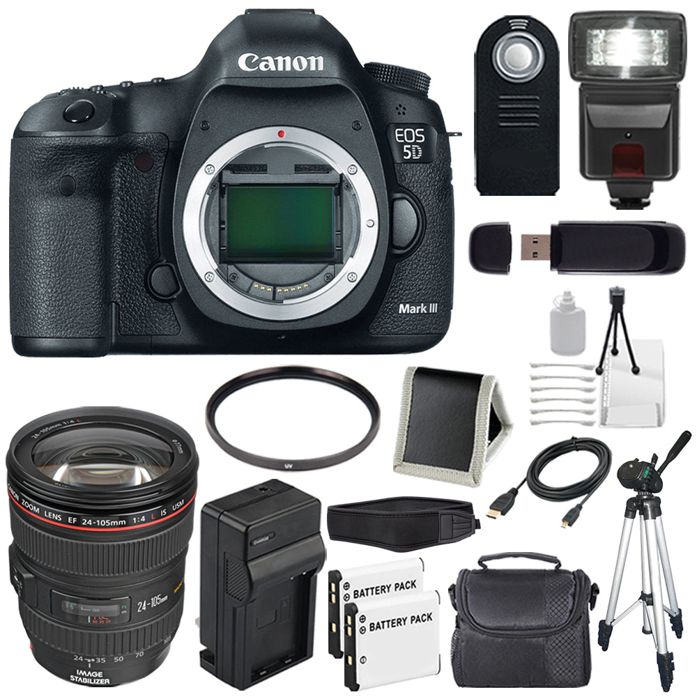 Canon EOD 5D III Digital Camera International Model + External Rapid Charger Bundle