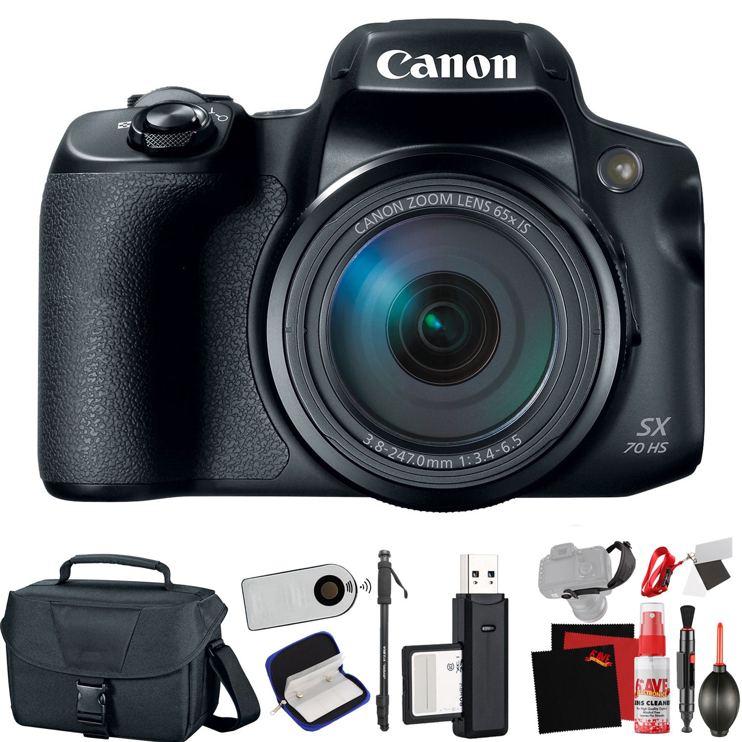 Canon PowerShot SX70 HS Digital Camera (International Model) with Extra Accessory Bundle