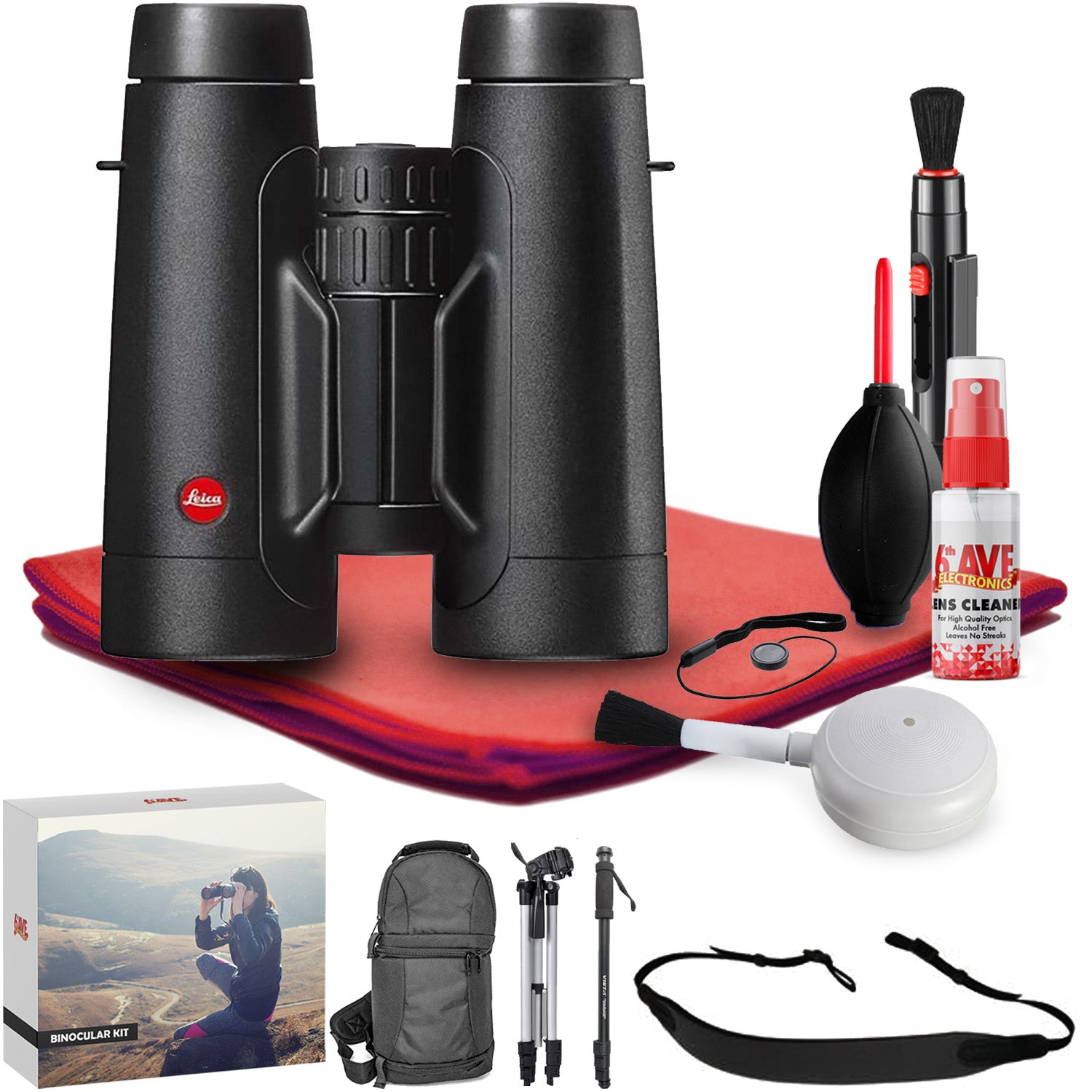Leica 10x42 Ultravid HD-Plus Binocular  - Exclusive Outdoors Binoculars Kit