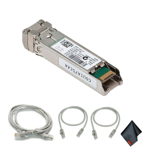 Cisco 10Gbase-LR SFP+ Transceiver with Extra Cat5 Cables 1-Pack Bundle