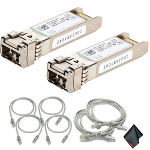 Cisco SFP-10G-LRM 10 Gigabit Interface Converter with Extra Cat5 Cables 2-Pack Bundle