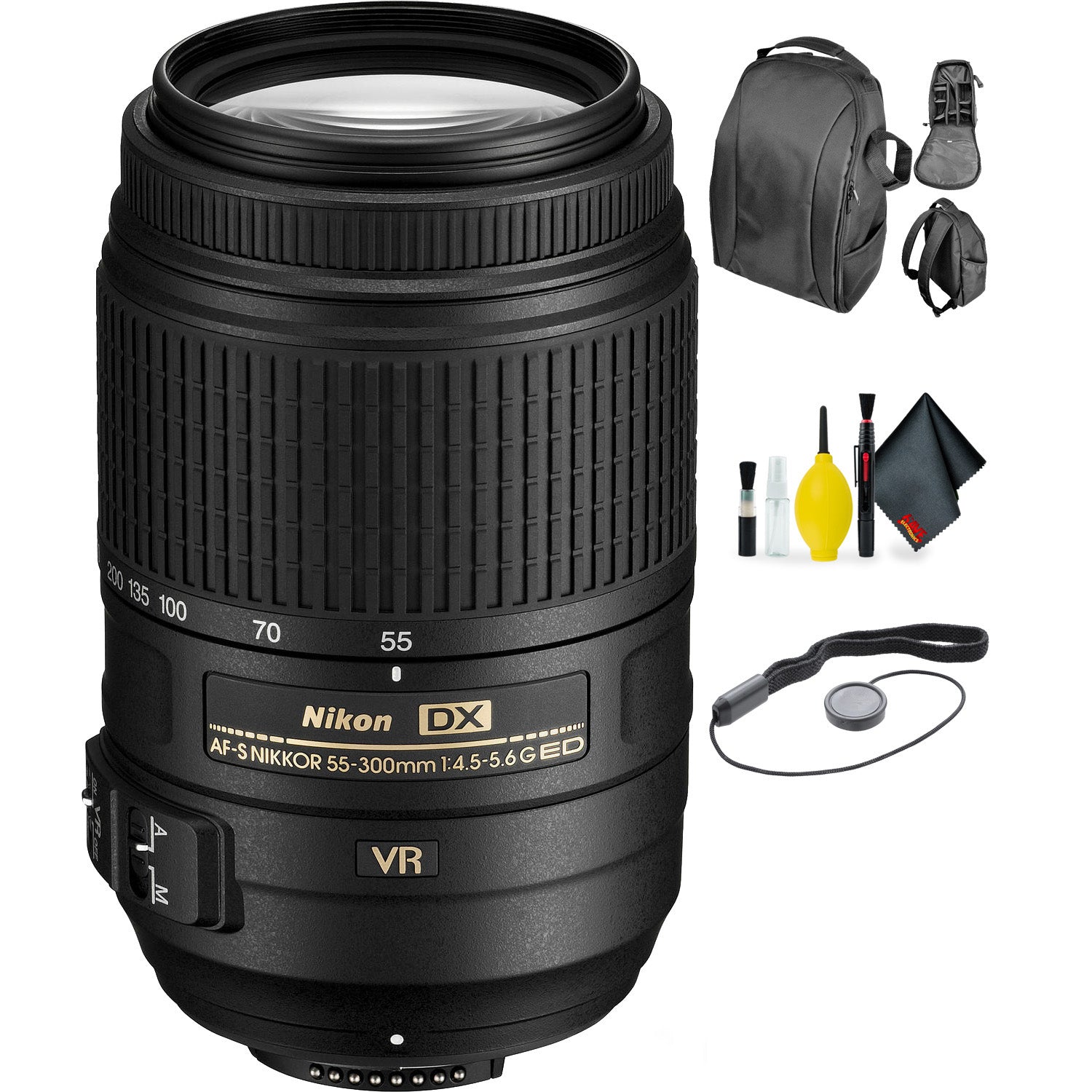 Nikon 55-300 F/4-5.6 AFS DX ED VR + Deluxe Lens Cleaning Kit Pentax