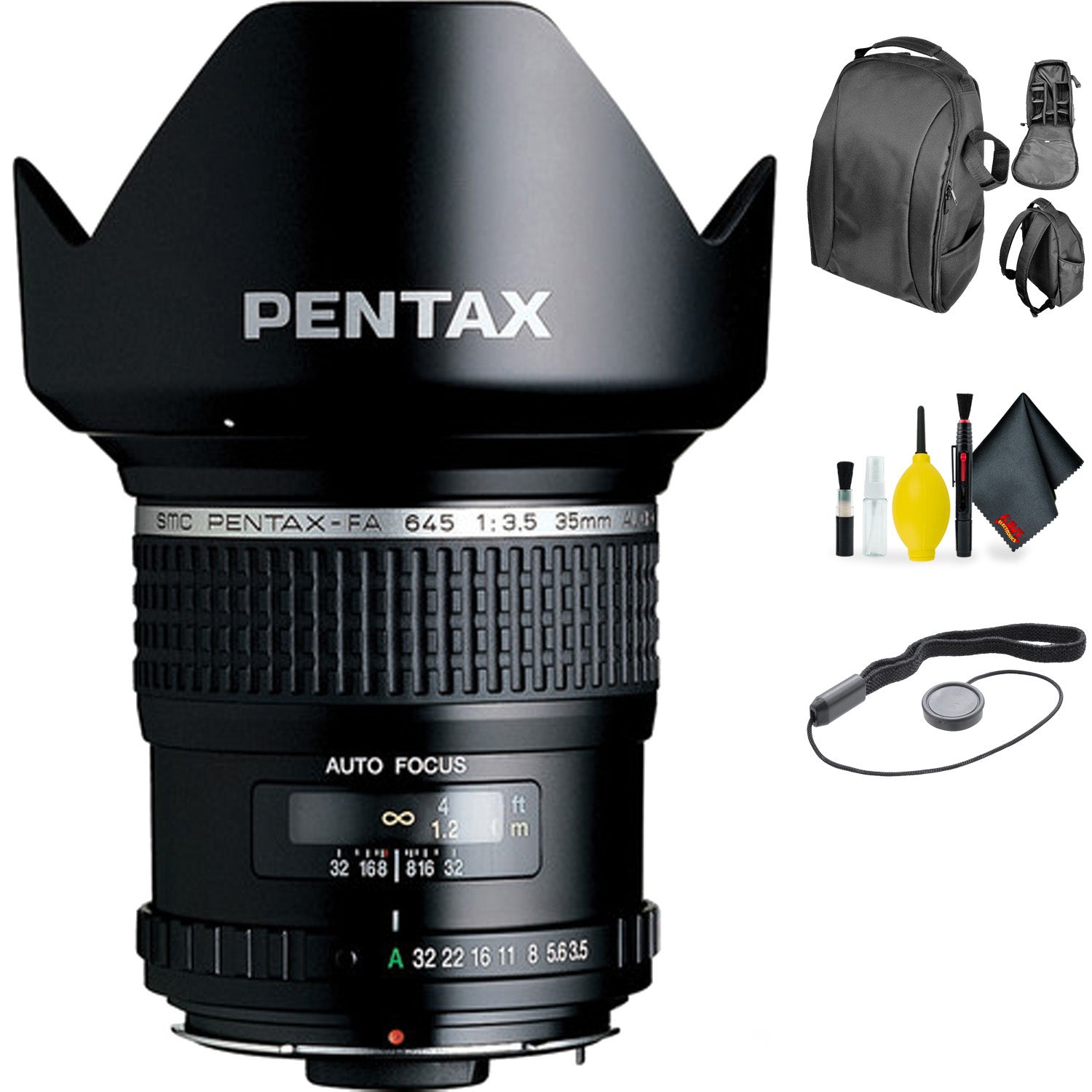 PENTAX SMC FA 645 35mmf/3.5 AL IF Lens + Deluxe Lens Cleaning Kit Bundle