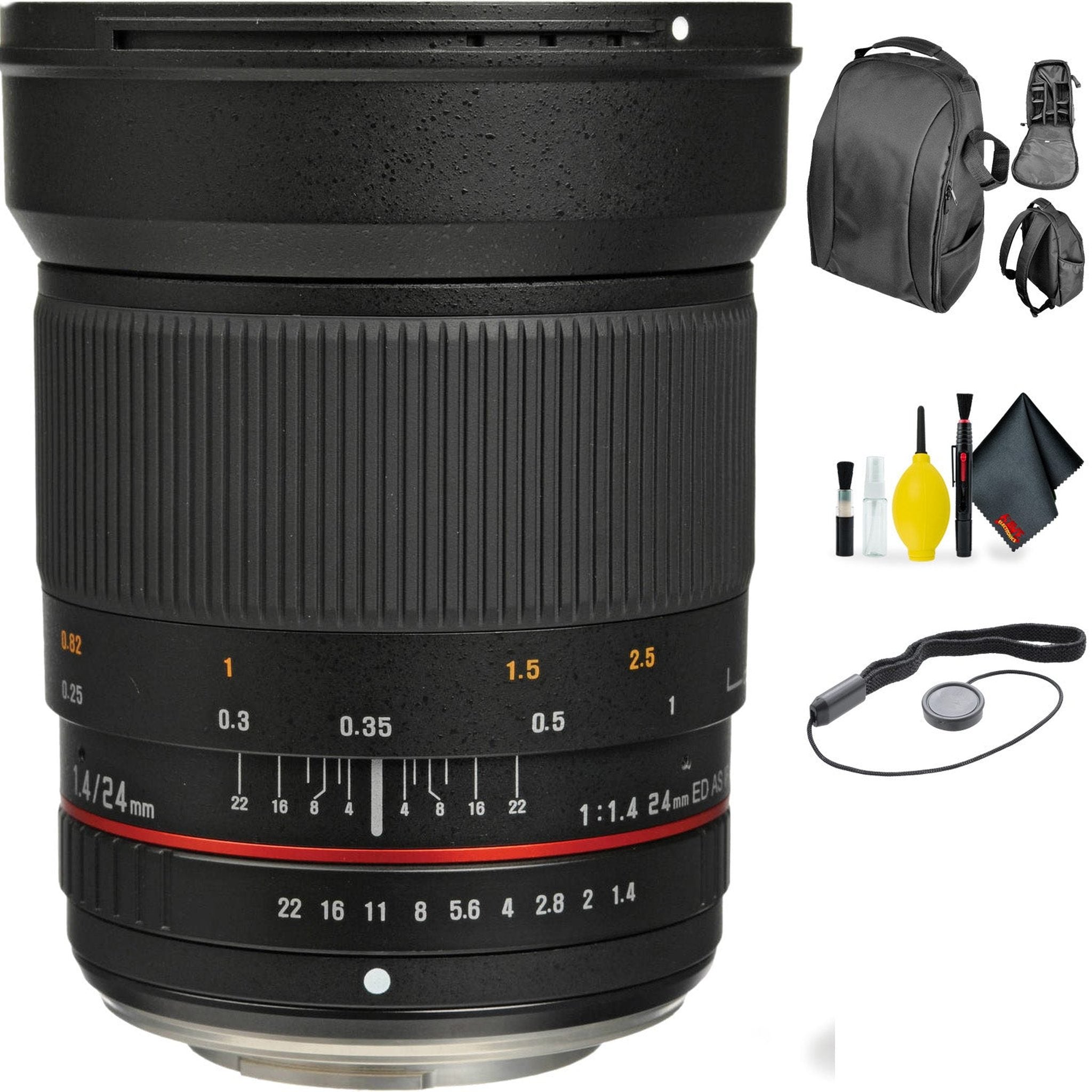 Rokinon 24mm 1.4 Lens for Olympus + Deluxe Lens Cleaning Kit