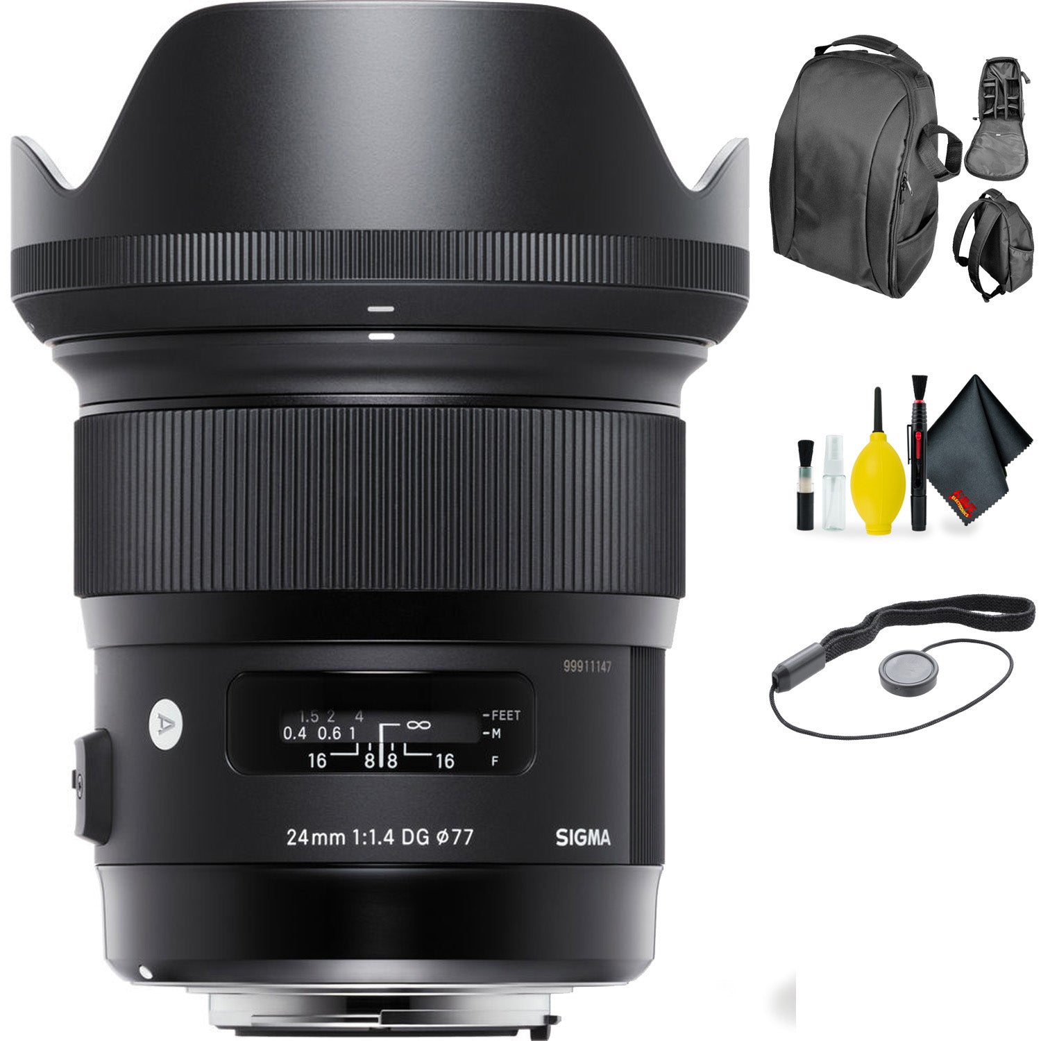 SIGMA 24mm f/1.4 DG HSM Art Lens for Canon + Deluxe Lens Cleaning Kit