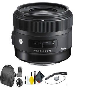 Sigma 30mm f/1.4 DC HSM Art Lens for Nikon + Deluxe Lens Cleaning Kit Bundle