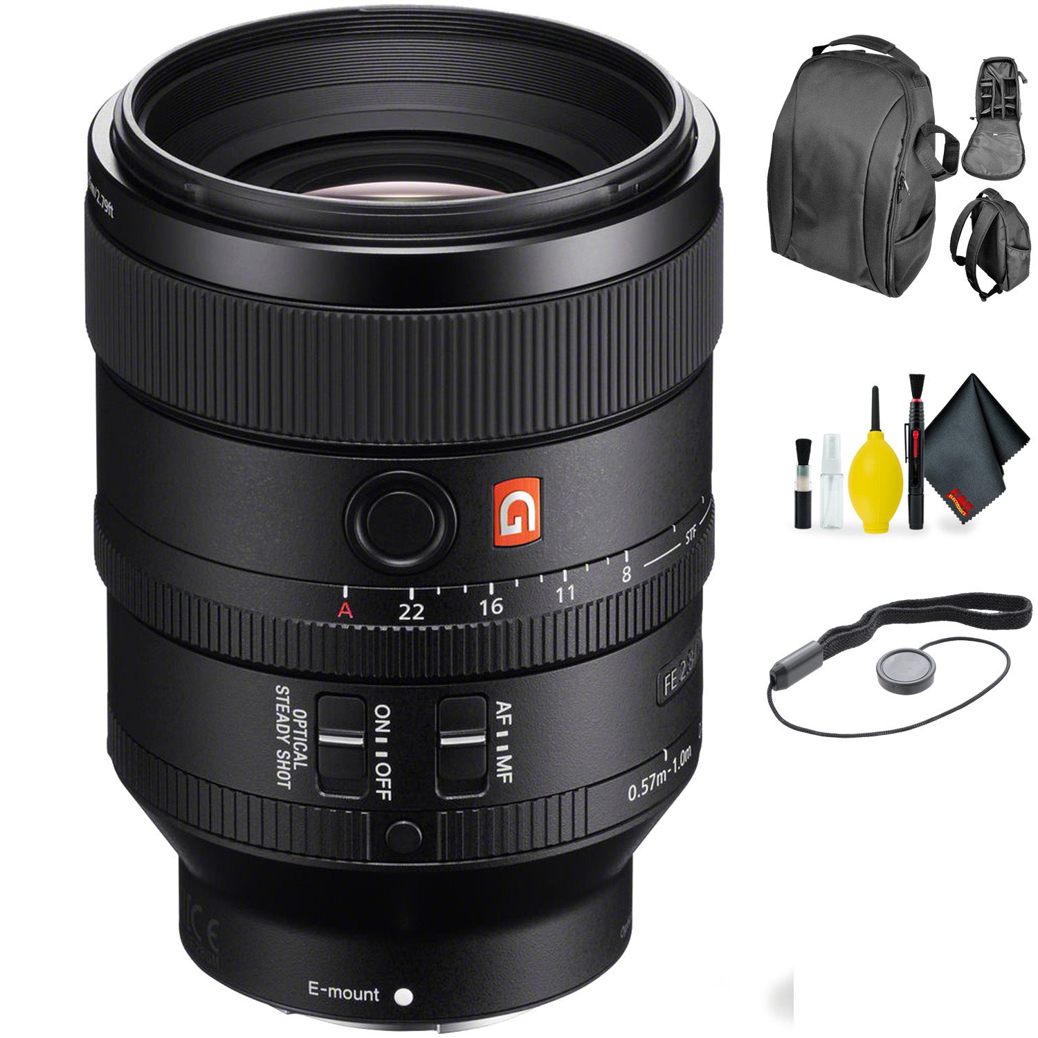 Sony FE 100mm f/2.8 STF GM OSS Lens + Deluxe Lens Cleaning Kit Bundle