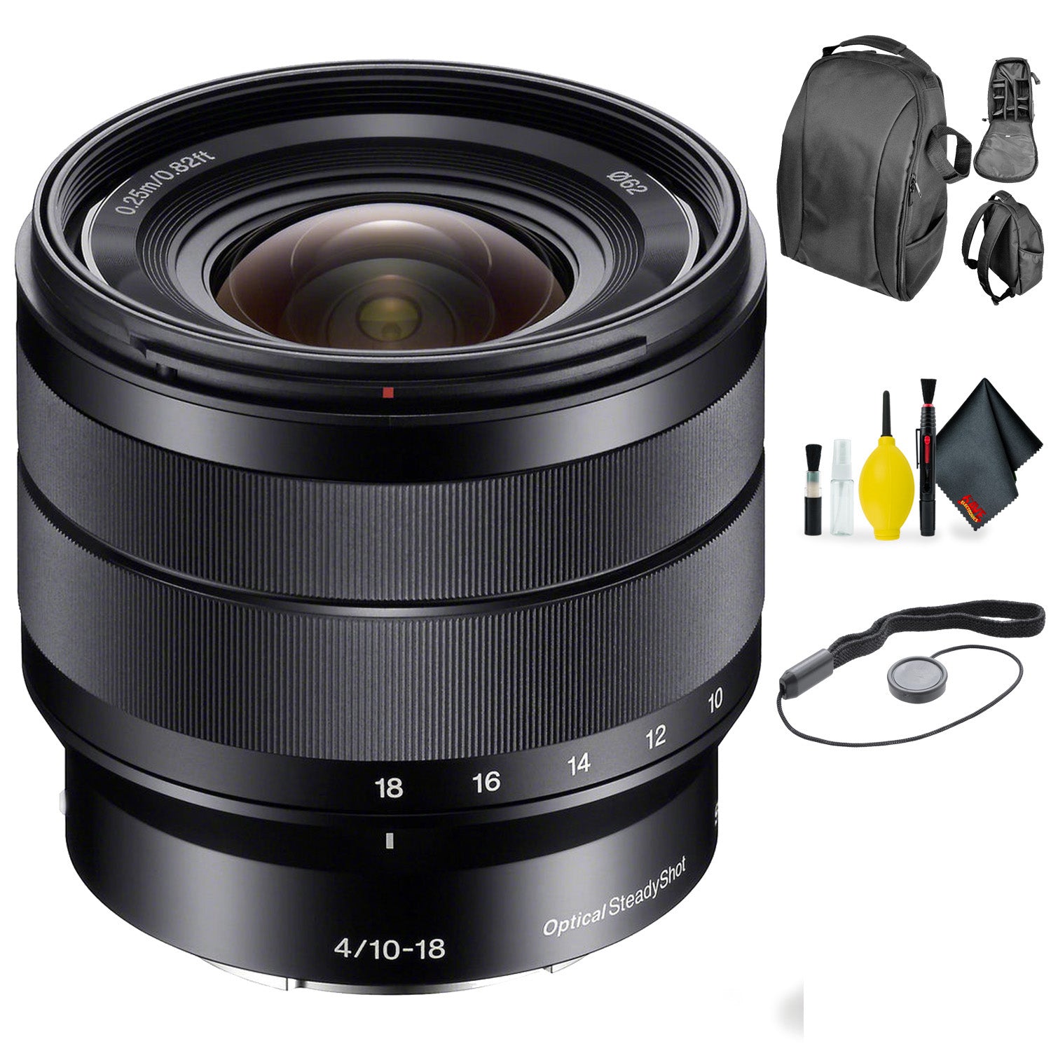 SONY 10-18MM F4 OSS E Lens SEL1018 + Deluxe Lens Cleaning Kit
