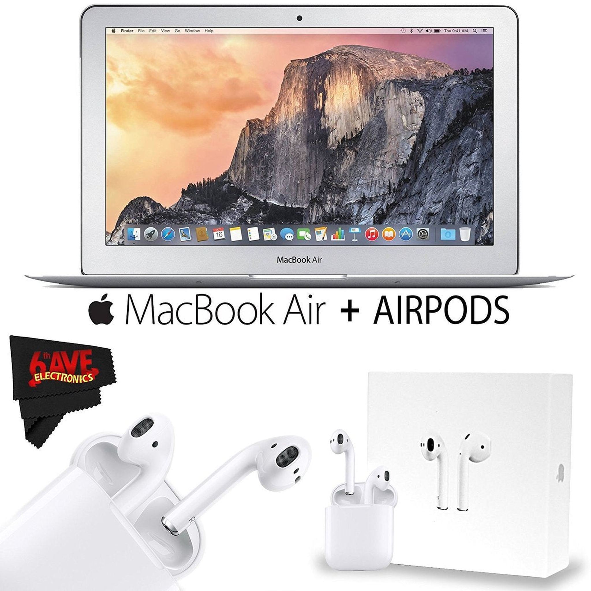 Apple 11.6-Inch MacBook Air Early 2015 with Apple AirPods Apple