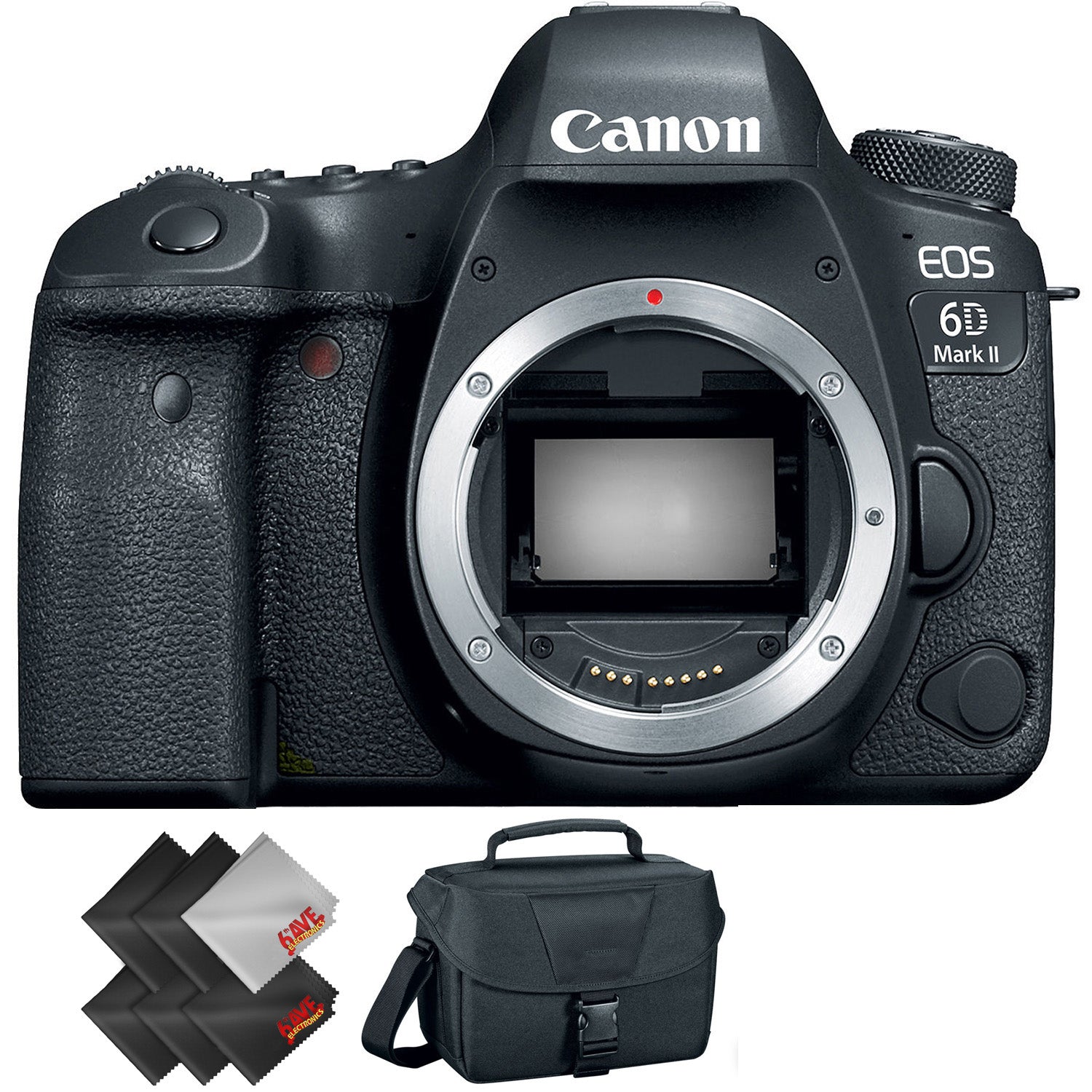 Canon EOS 6D Mark II DSLR Camera (Body Only) + 2 Year Accidental Warranty Base Bundle