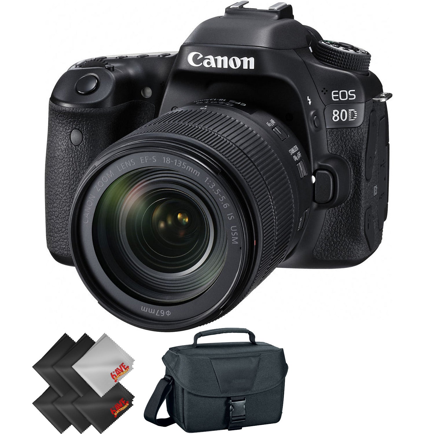 Canon EOS 80D DSLR Camera with 18-135mm Lens + 2 Year Accidental Warranty