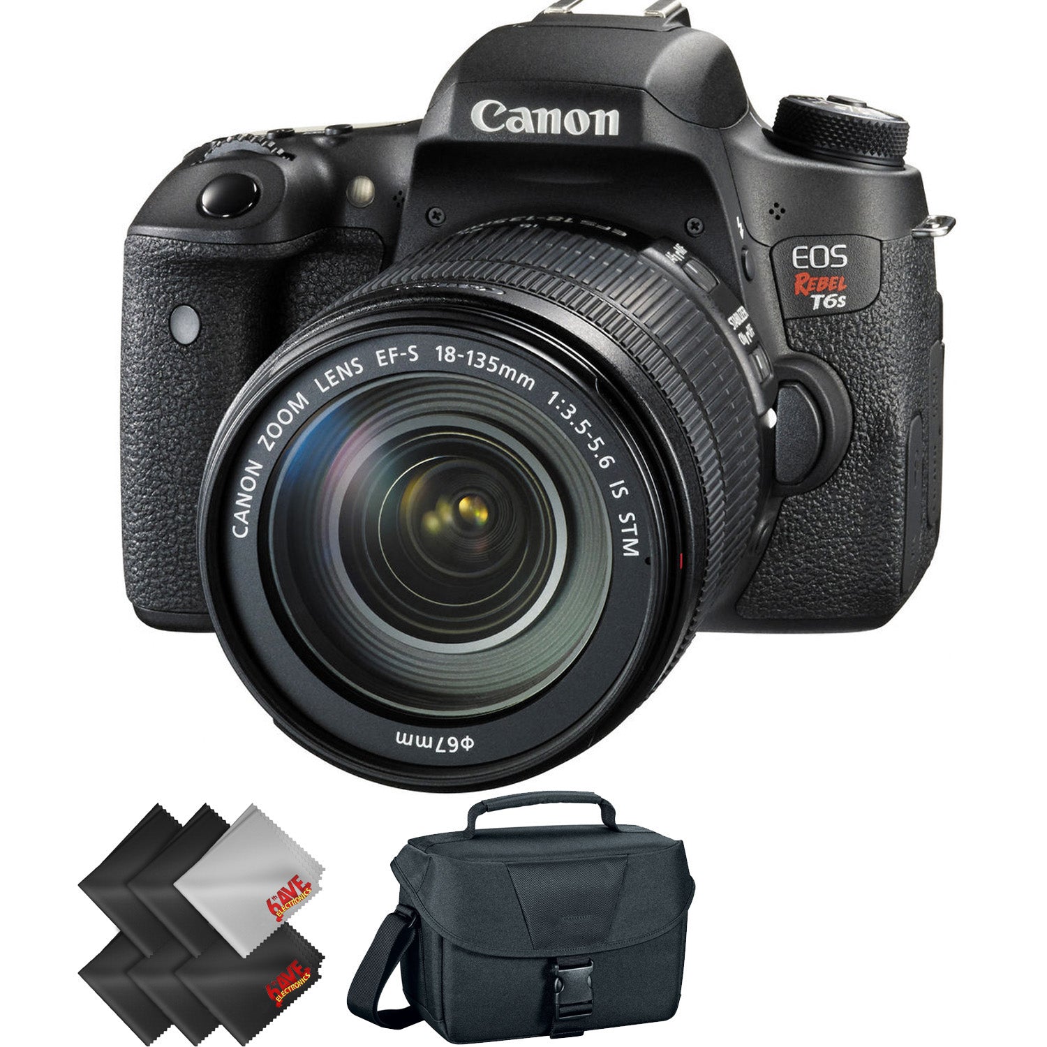 Canon EOS Rebel T6s DSLR Camera with 18-135mm Lens + 2 Year Accidental Warranty