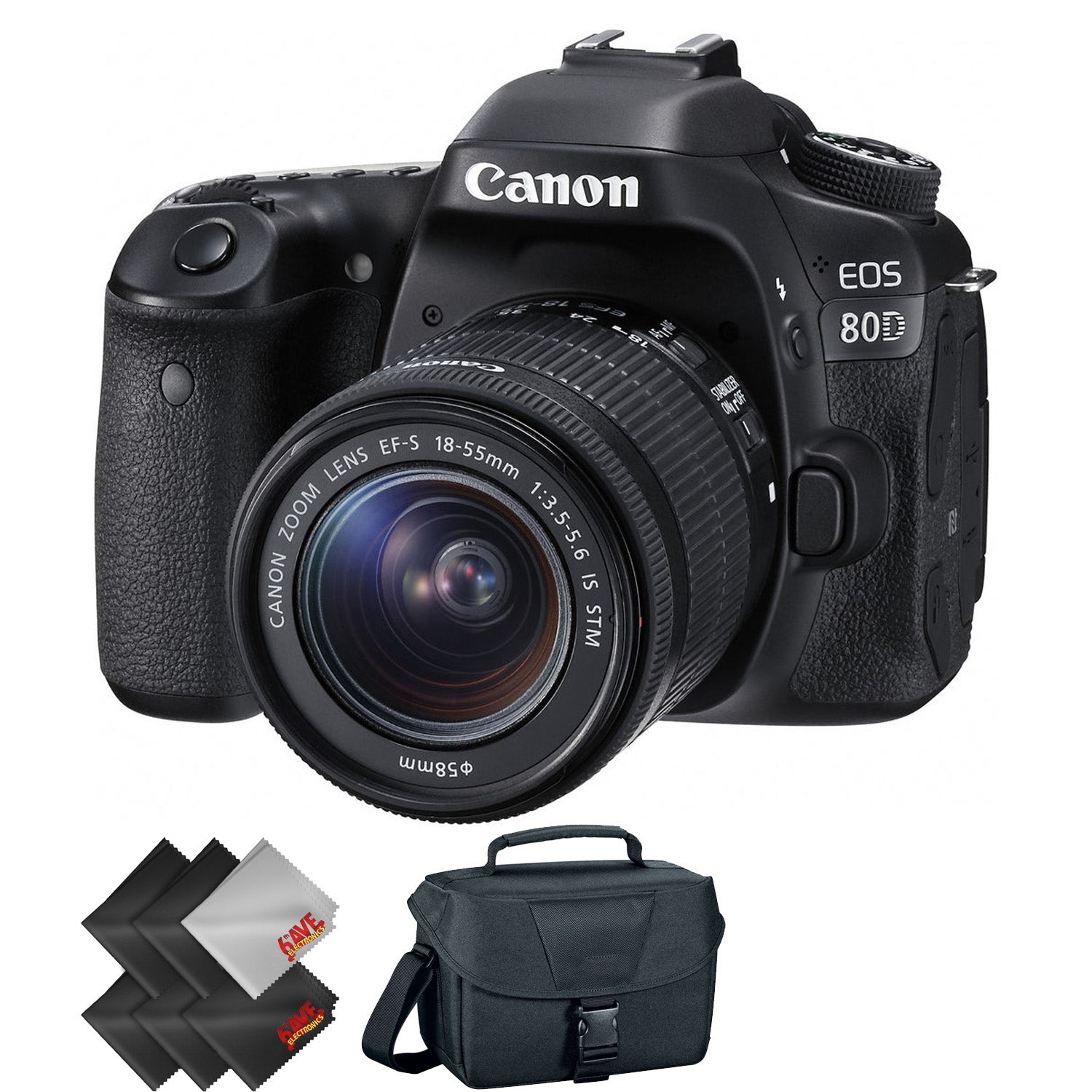 Canon EOS 80D DSLR Camera with 18-55mm Lens + 2 Year Accidental Warranty