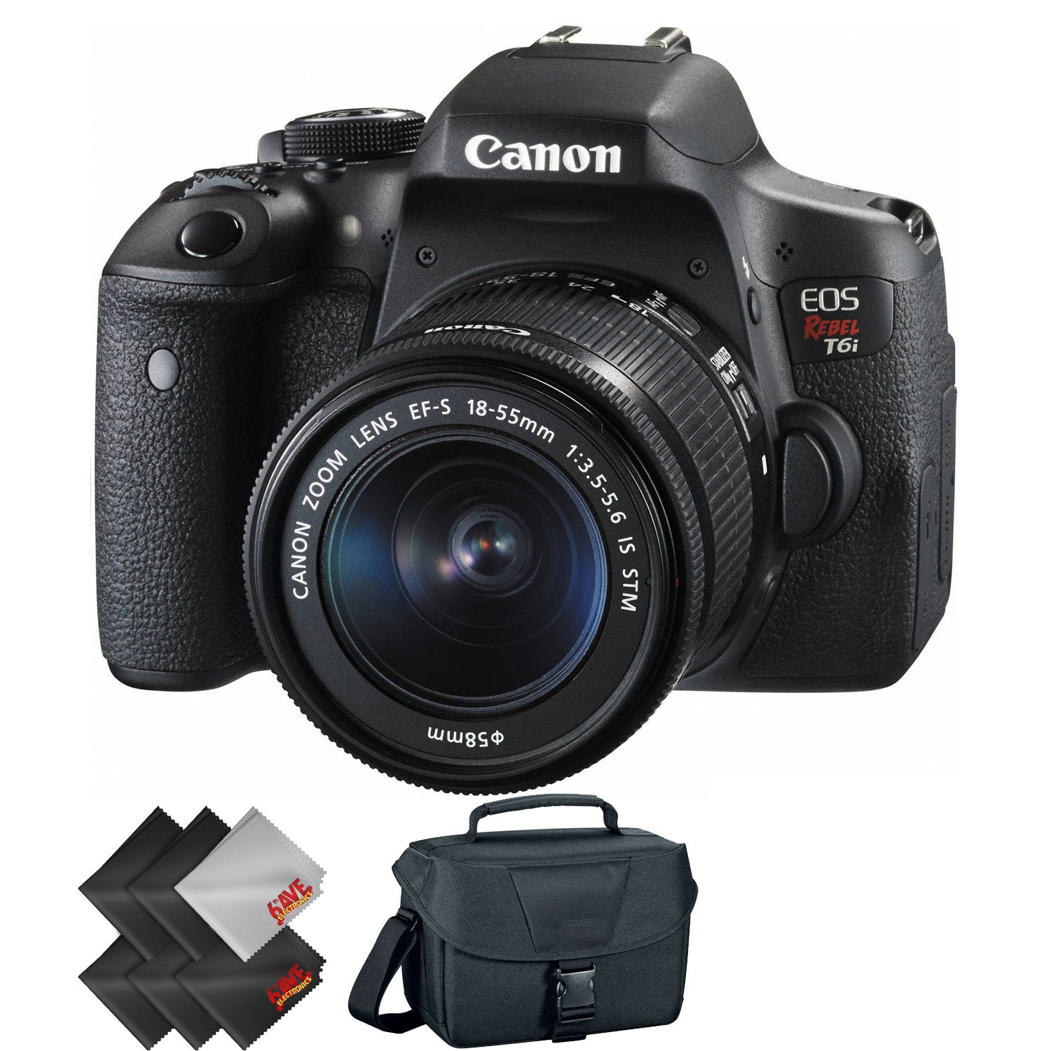 Canon EOS Rebel T6i DSLR Camera with 18-55mm Lens + 1 Year Warranty