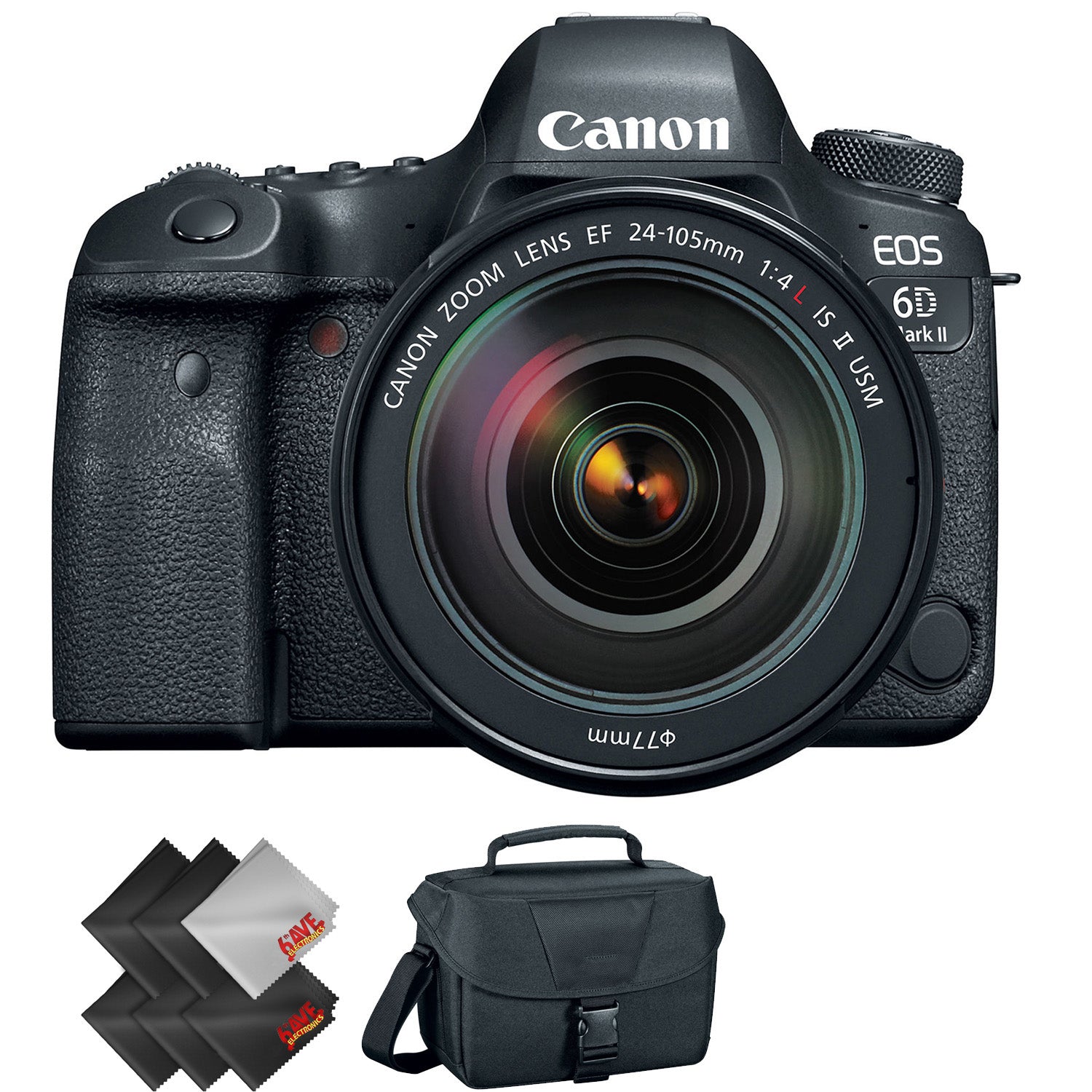 Canon EOS 6D Mark II DSLR Camera with 24-105mm f/4L II Lens + 2 Year Accidental Warranty