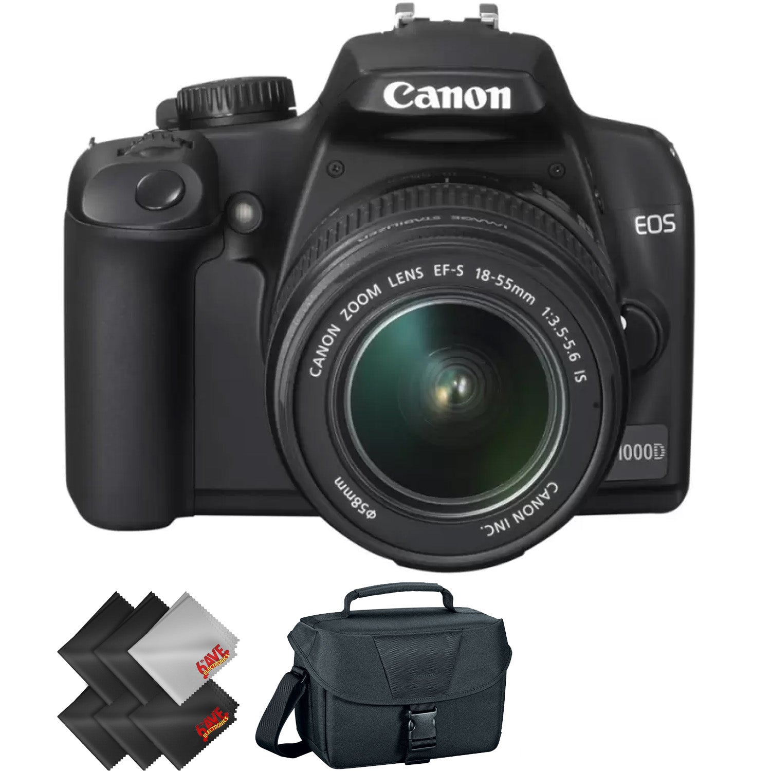 Canon EOS Rebel XS SLR Digital Camera (Black) with 18-55mm is Lens Kit + 1 Year Warranty