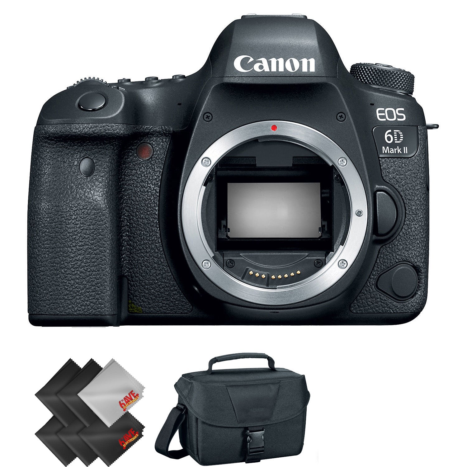 Canon EOS 6D Mark II DSLR Camera (Body Only) + 1 Year Warranty Advanced Bundle