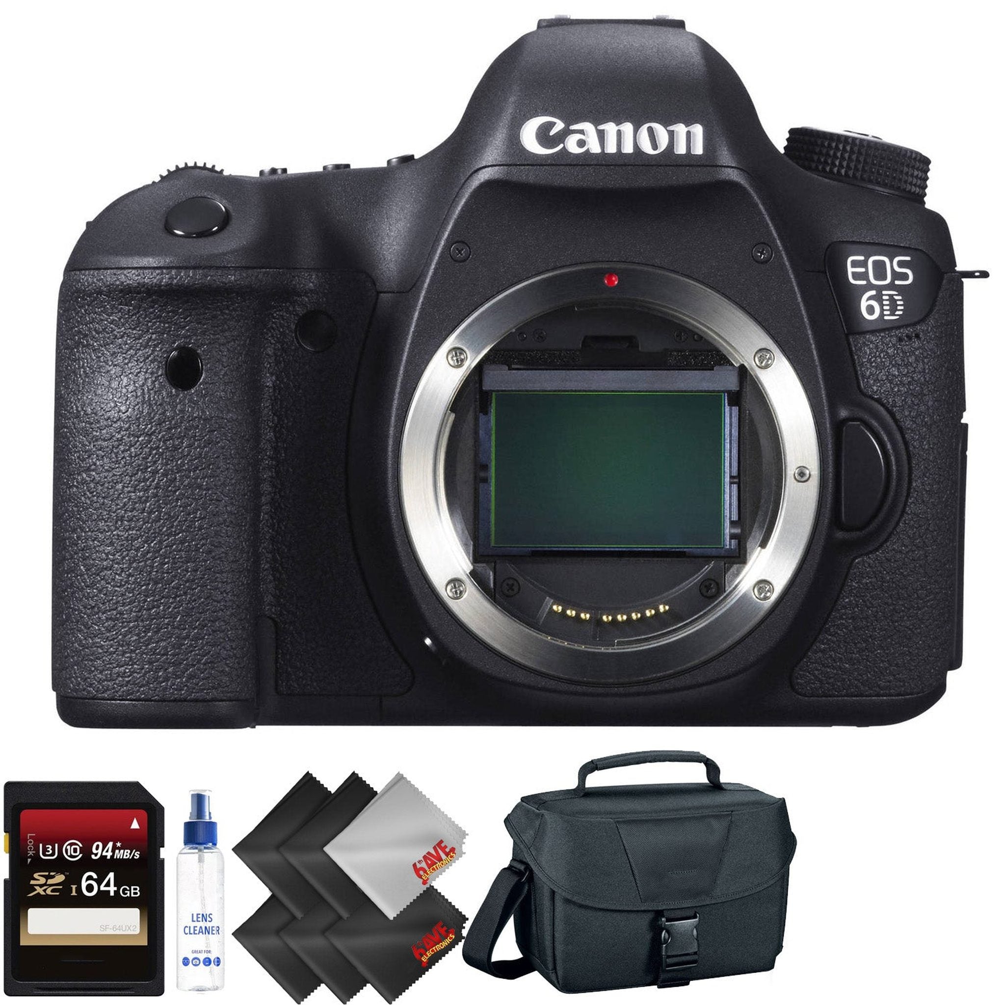 Canon EOS 6D DSLR Camera Body Only - Open Box + 64GB Memory Card + 1 Year Warranty Canon