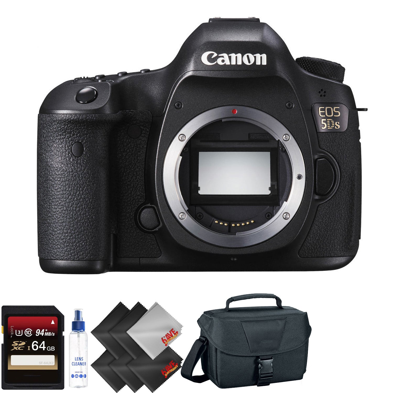 Canon EOS 5DS DSLR Camera (Body Only) + 64GB Memory Card + 1 Year Warranty Ultimate Bundle