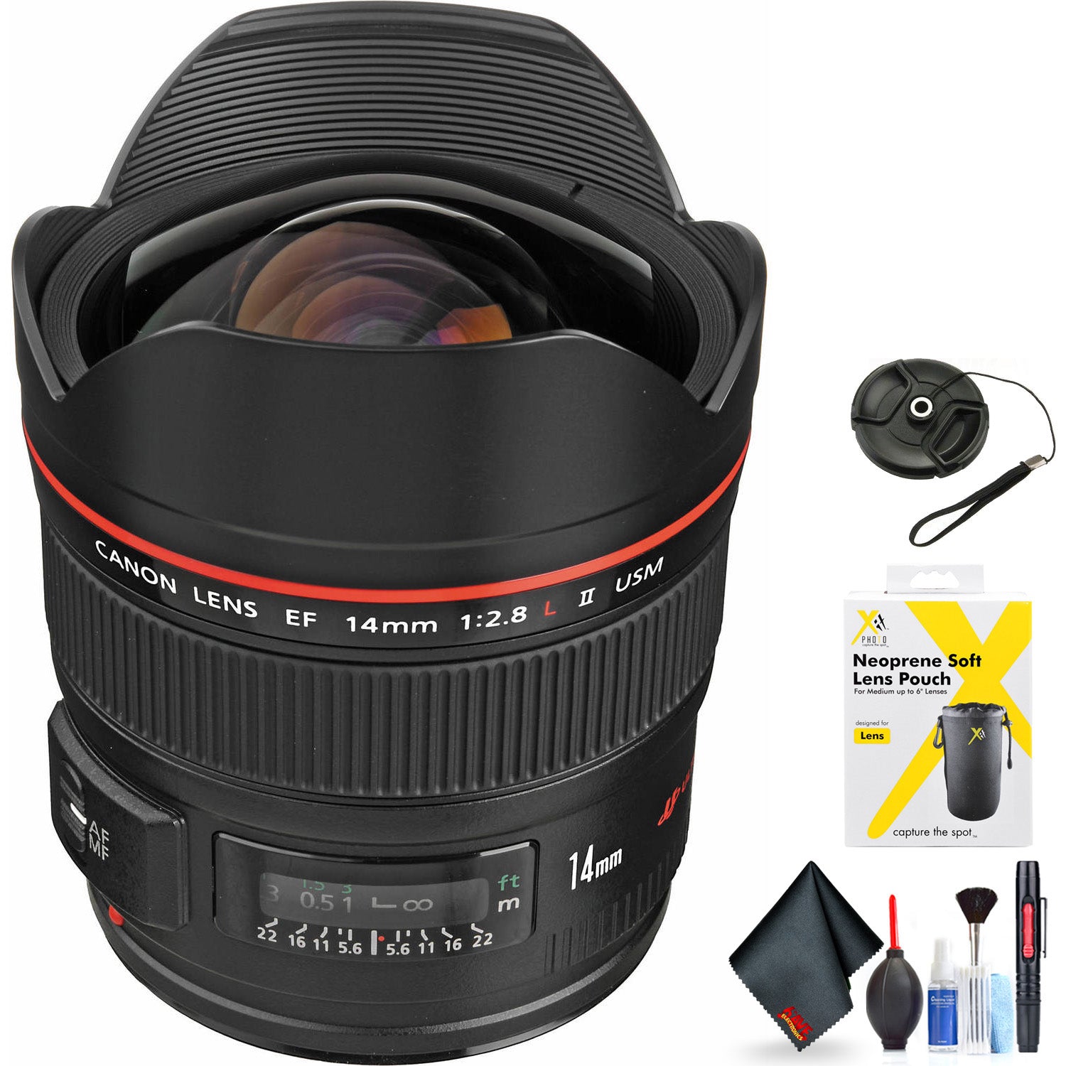 Canon EF 14mm f/2.8L II USM Lens for Canon EF Mount + Accessories (International Model with 2 Year Warranty)