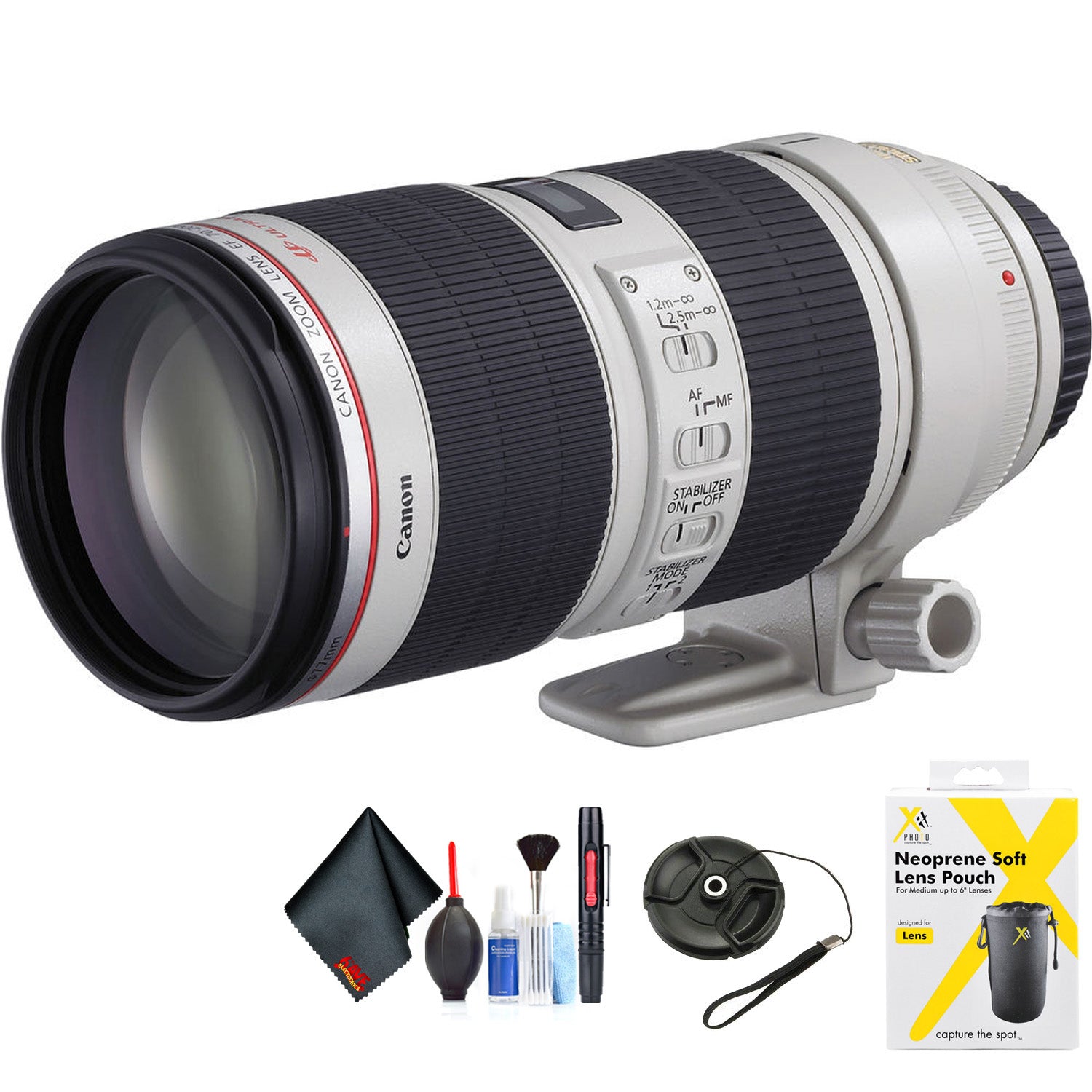 Canon EF 70-200mm f/2.8L is II USM Lens for Canon EF Mount + Accessories (International Model with 2 Year Warranty)