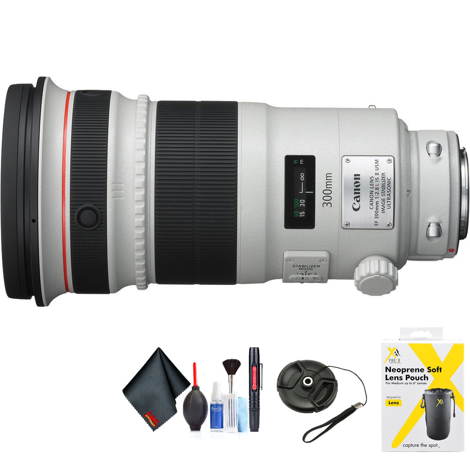 Canon EF 300mm f/2.8L is II USM Lens for Canon EF Mount + Accessories (International Model with 2 Year Warranty)
