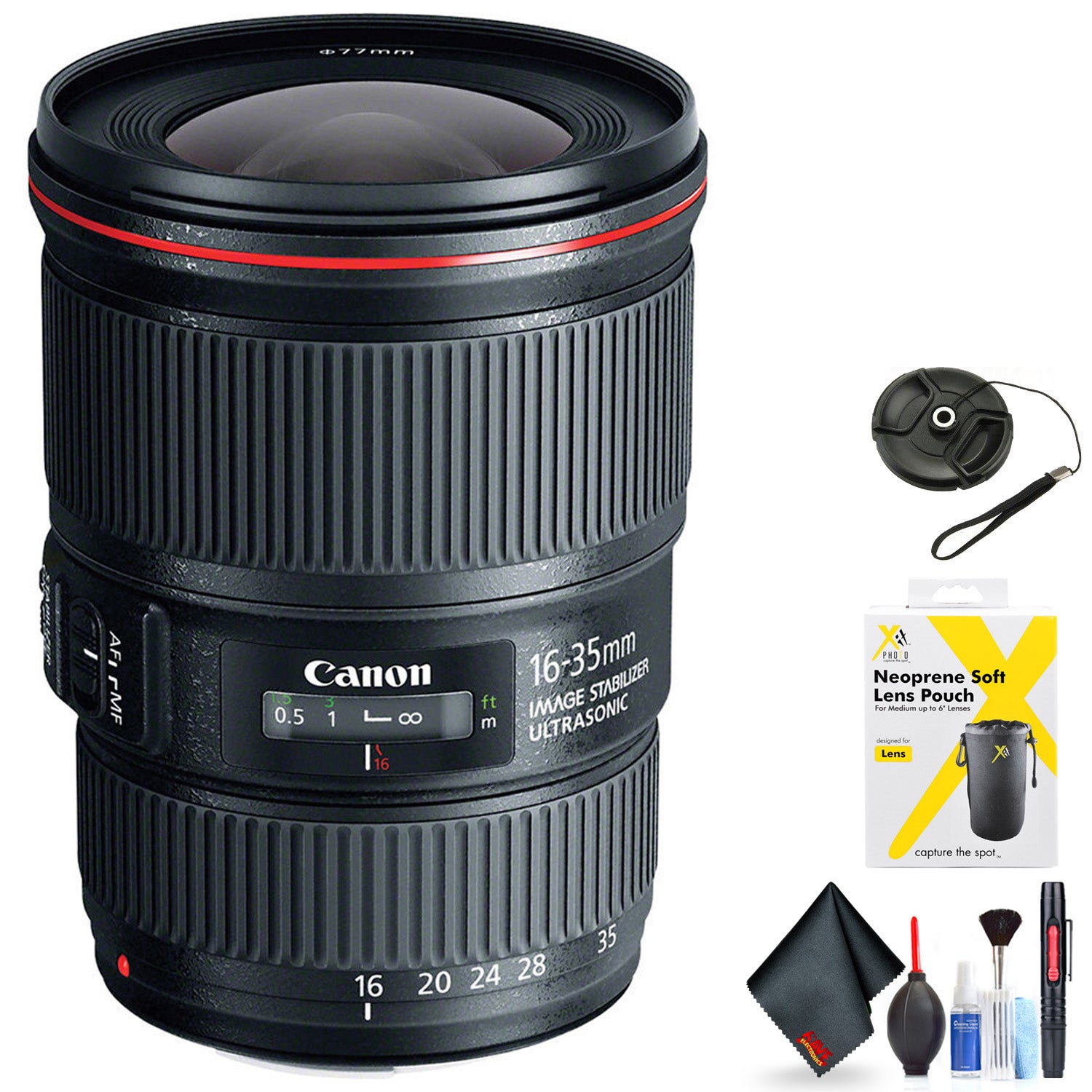 Canon EF 16-35mm f/4L is USM Lens for Canon EF Mount + Accessories (International Model with 2 Year Warranty)