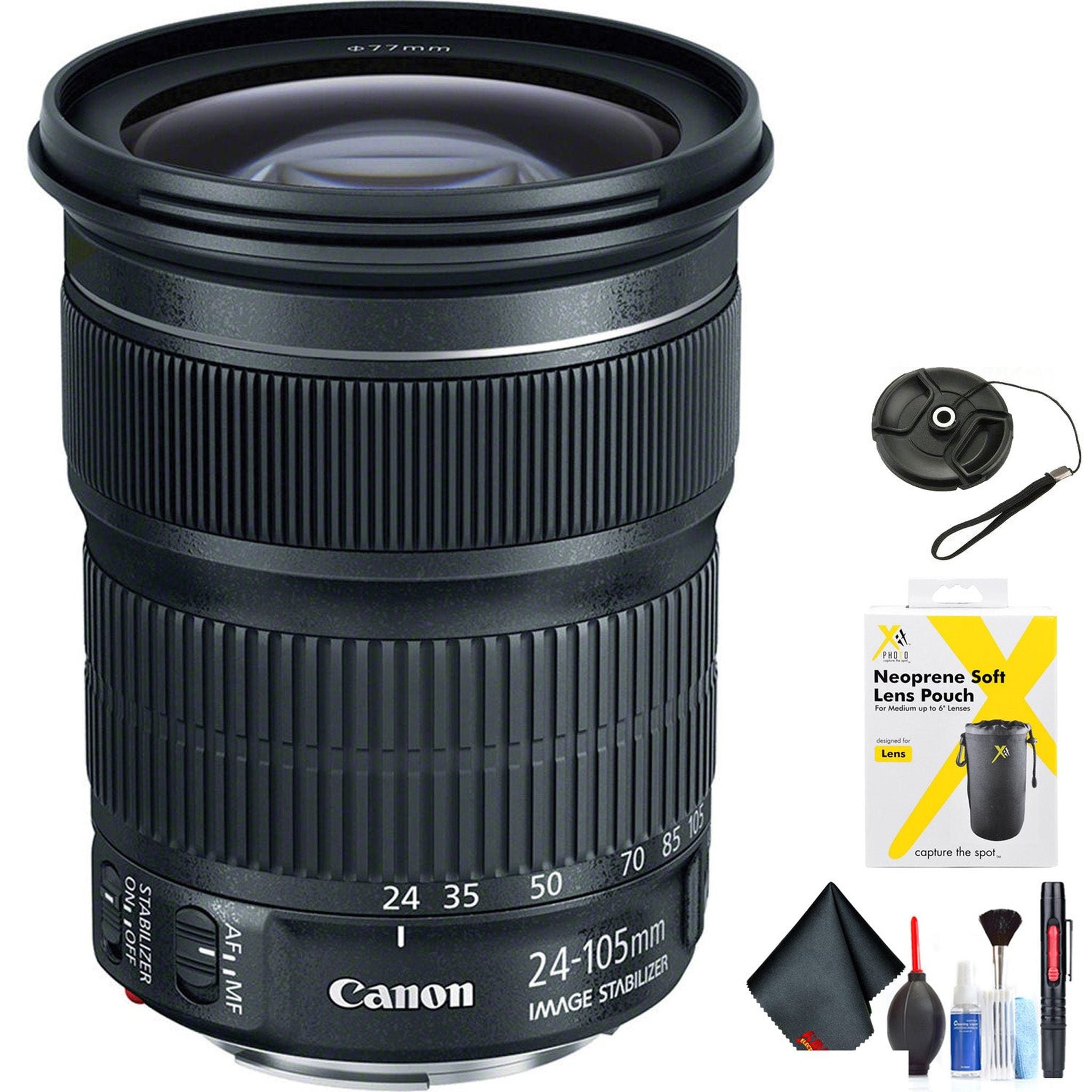 Canon EF 24-105mm f/3.5-5.6 is STM Lens for Canon EF Mount + Accessories International Model with 2 Year Warranty Canon