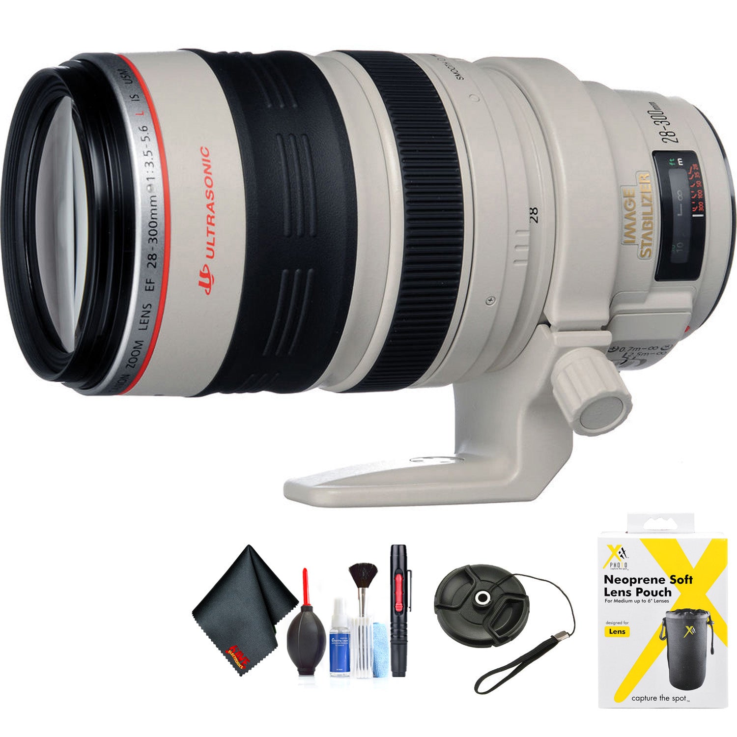 Canon EF 28-300mm f/3.5-5.6L is USM Lens for EF-Mount Mount + Accessories (International Model with 2 Year Warranty)