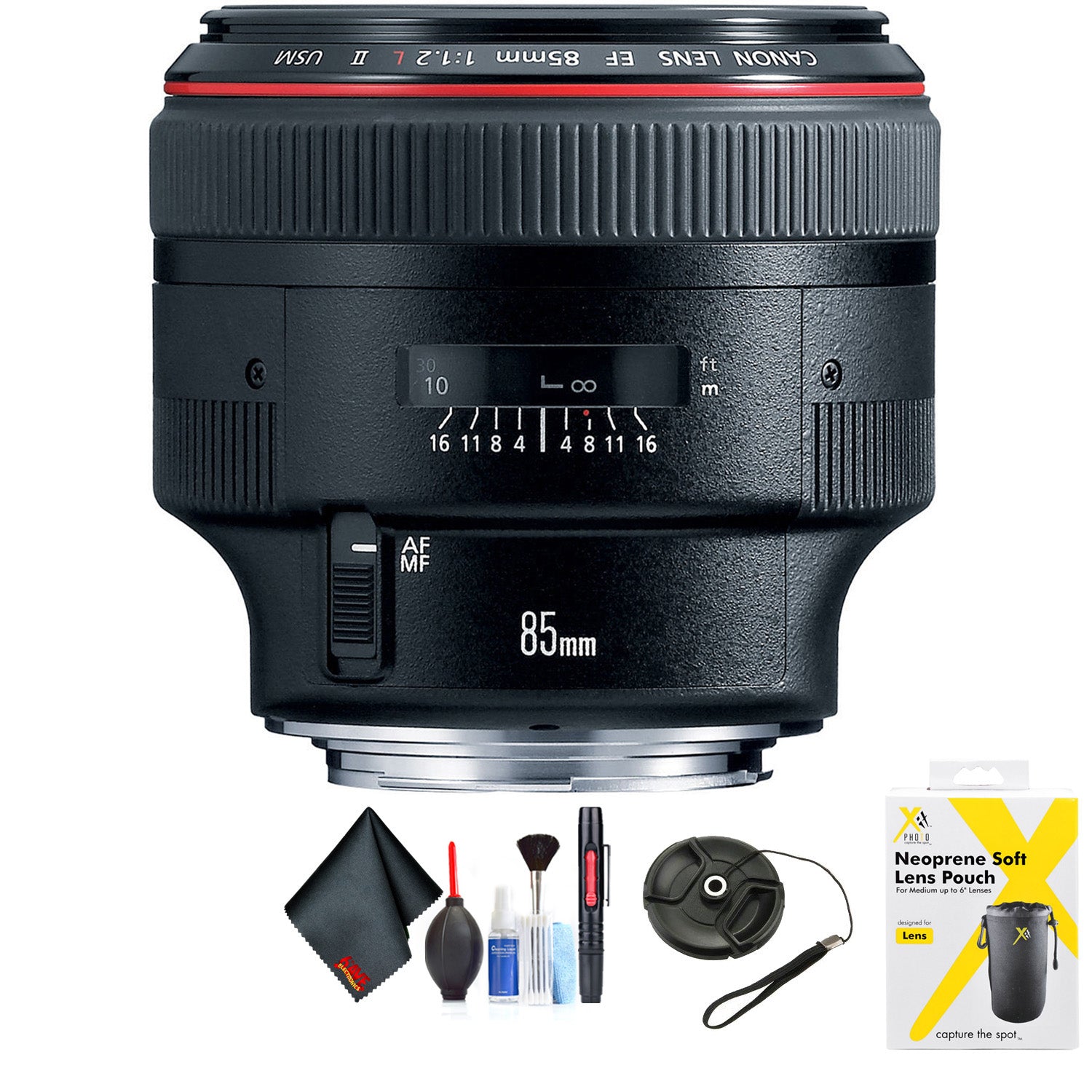 Canon EF 85mm f/1.2L II USM Lens for Canon EF Mount + Accessories (International Model with 2 Year Warranty)