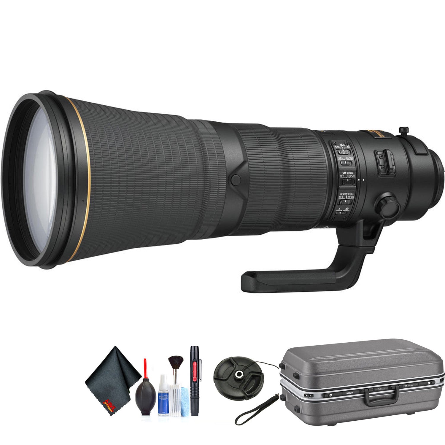 Nikon AF-S NIKKOR 600mm f/4E FL ED VR Lens for Nikon F Mount + Accessories International Model with 2 Year Warranty